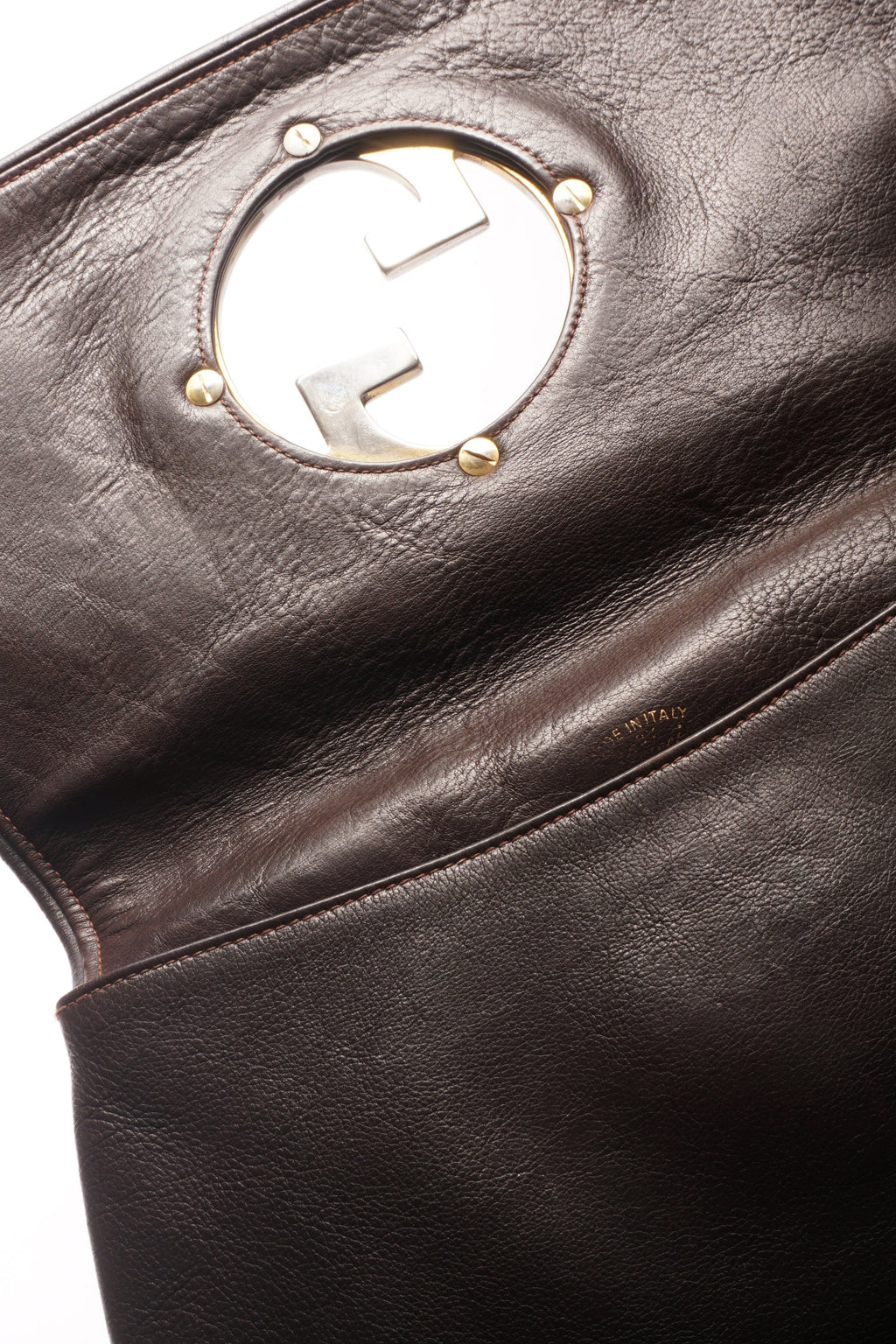 Gucci 70’s Blondie Brown Leather Clutch