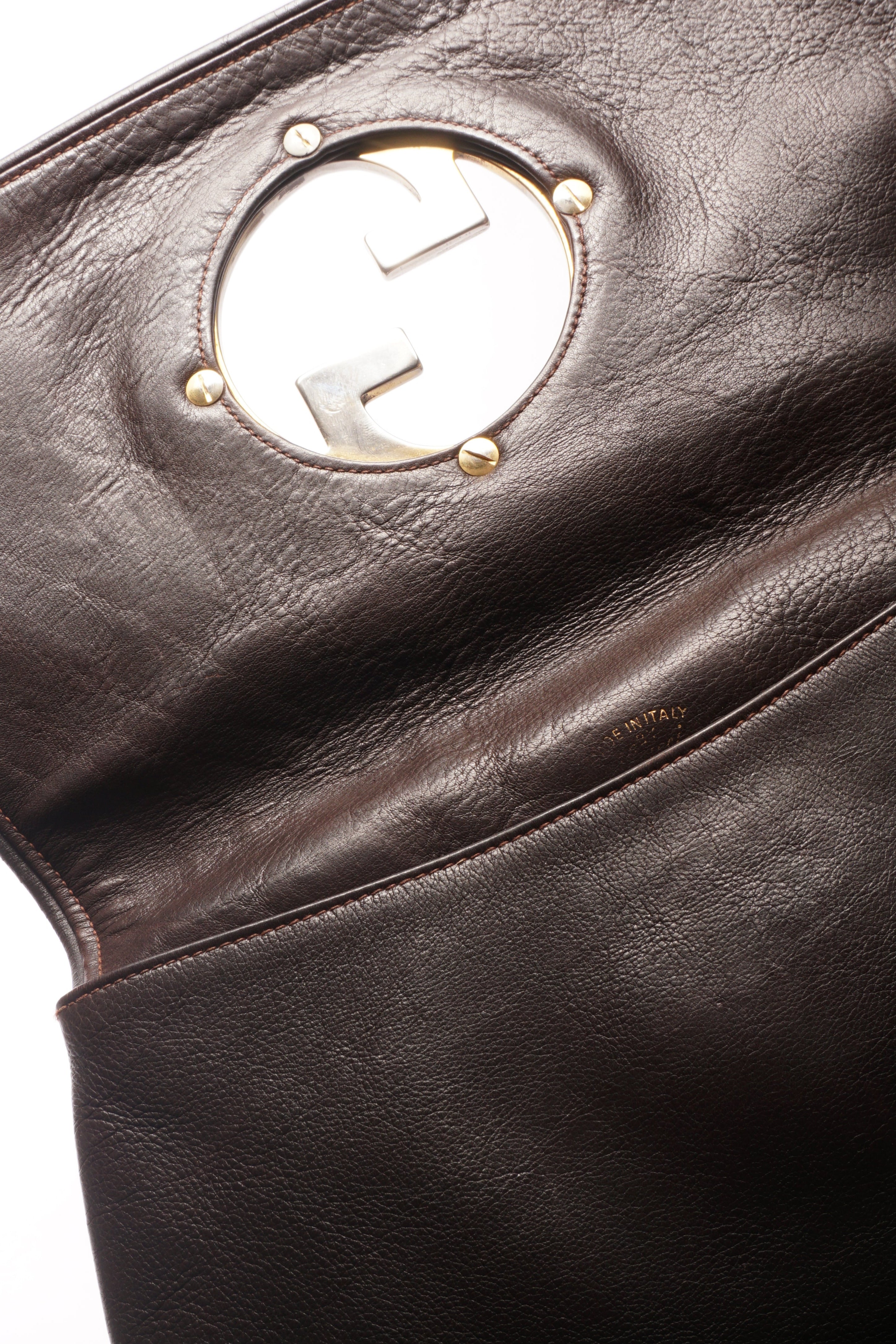 Gucci 70’s Blondie Brown Leather Clutch