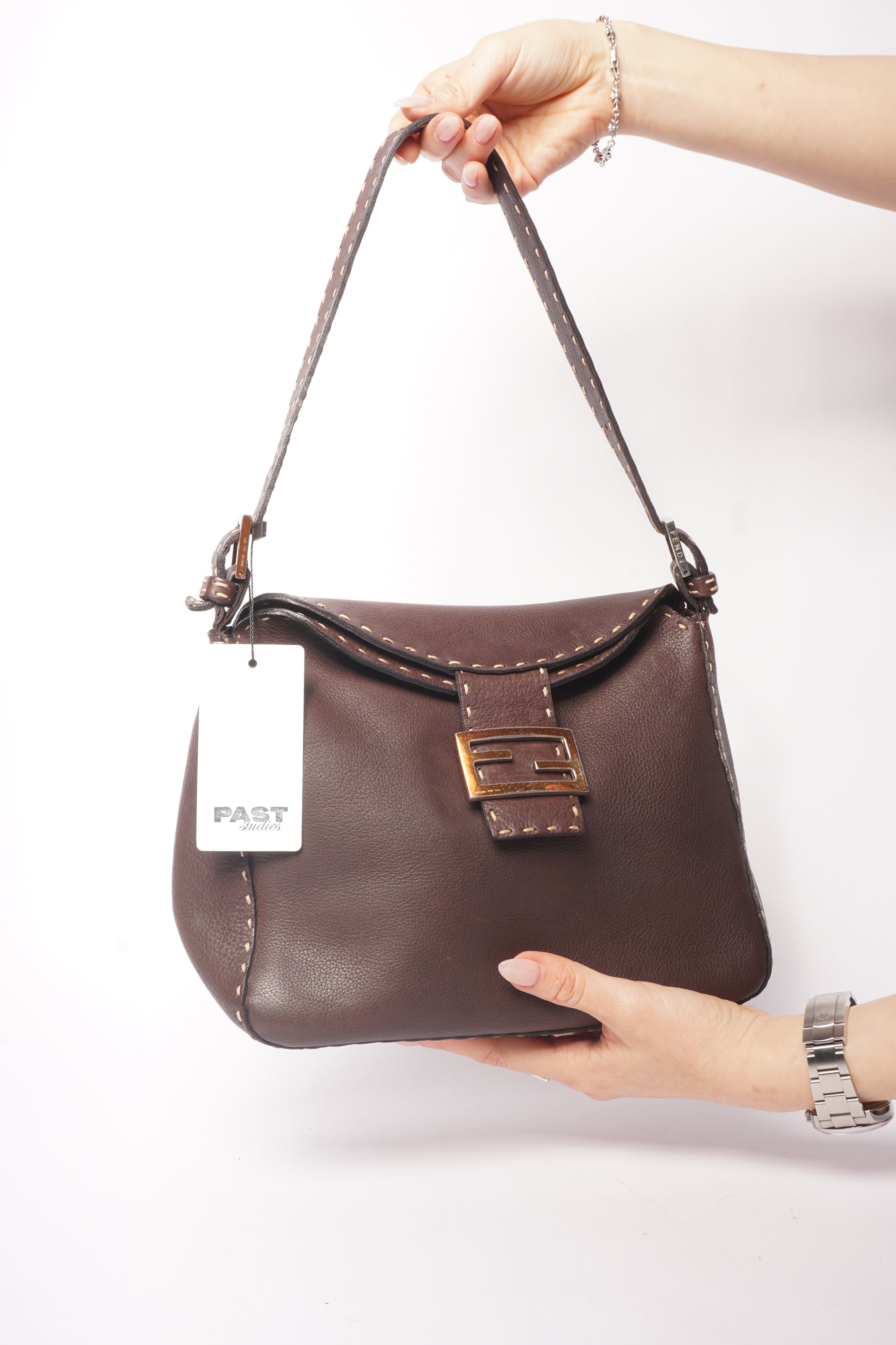 Fendi Selleria Dark Brown Shoulder Bag