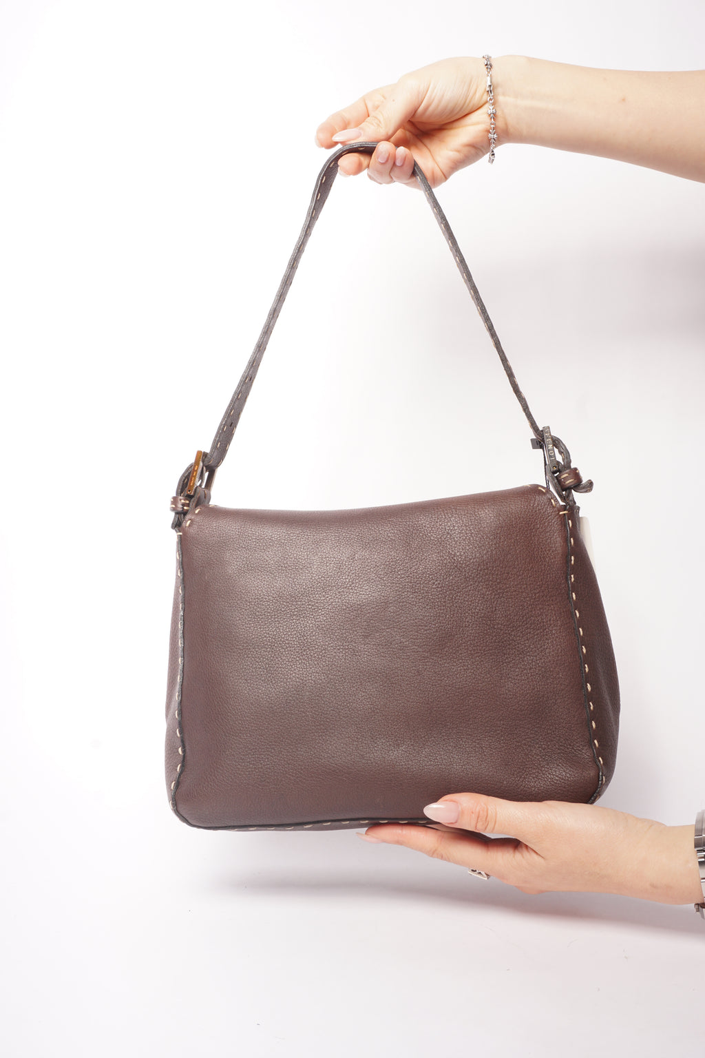 Fendi Selleria Dark Brown Shoulder Bag