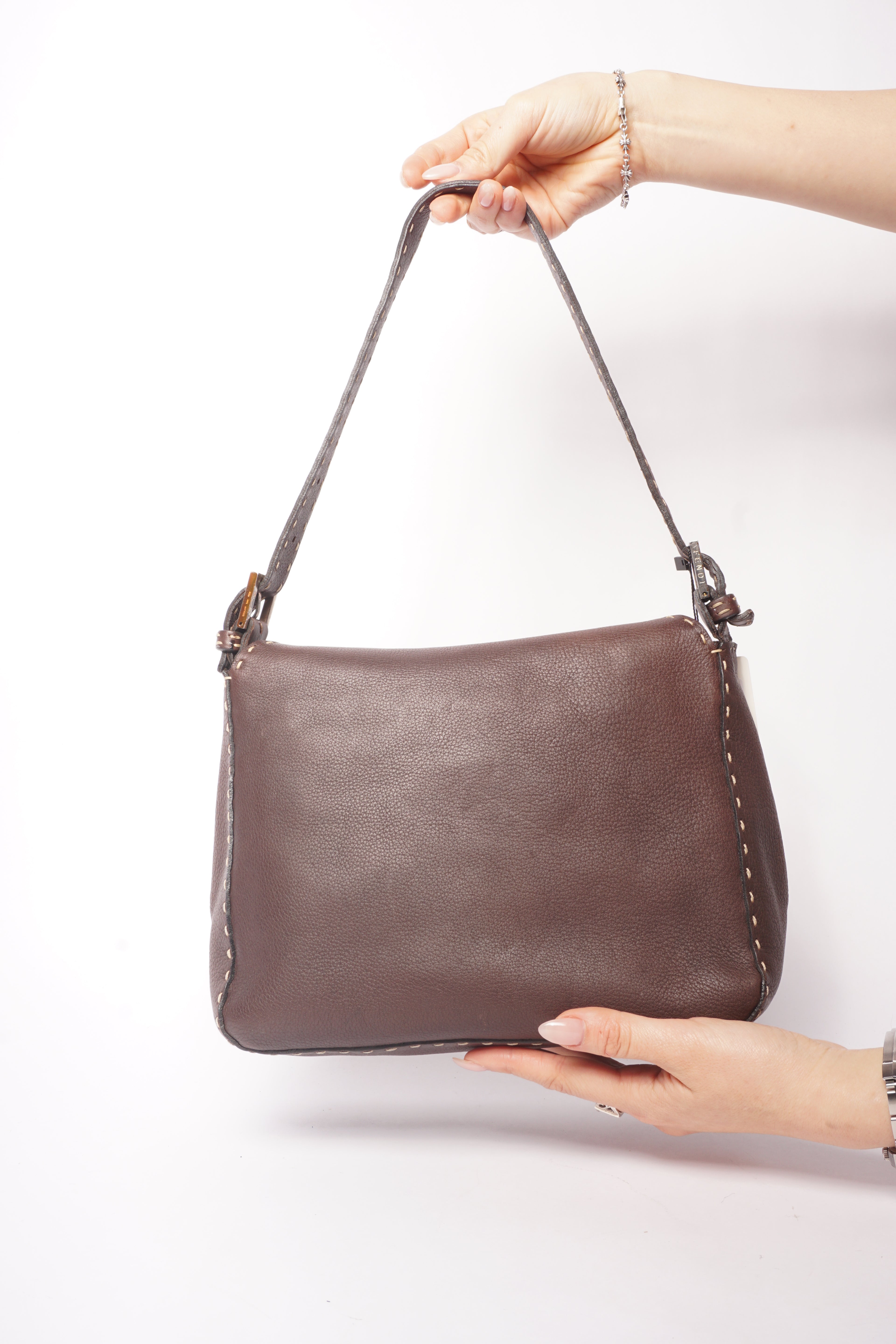 Fendi Selleria Dark Brown Shoulder Bag