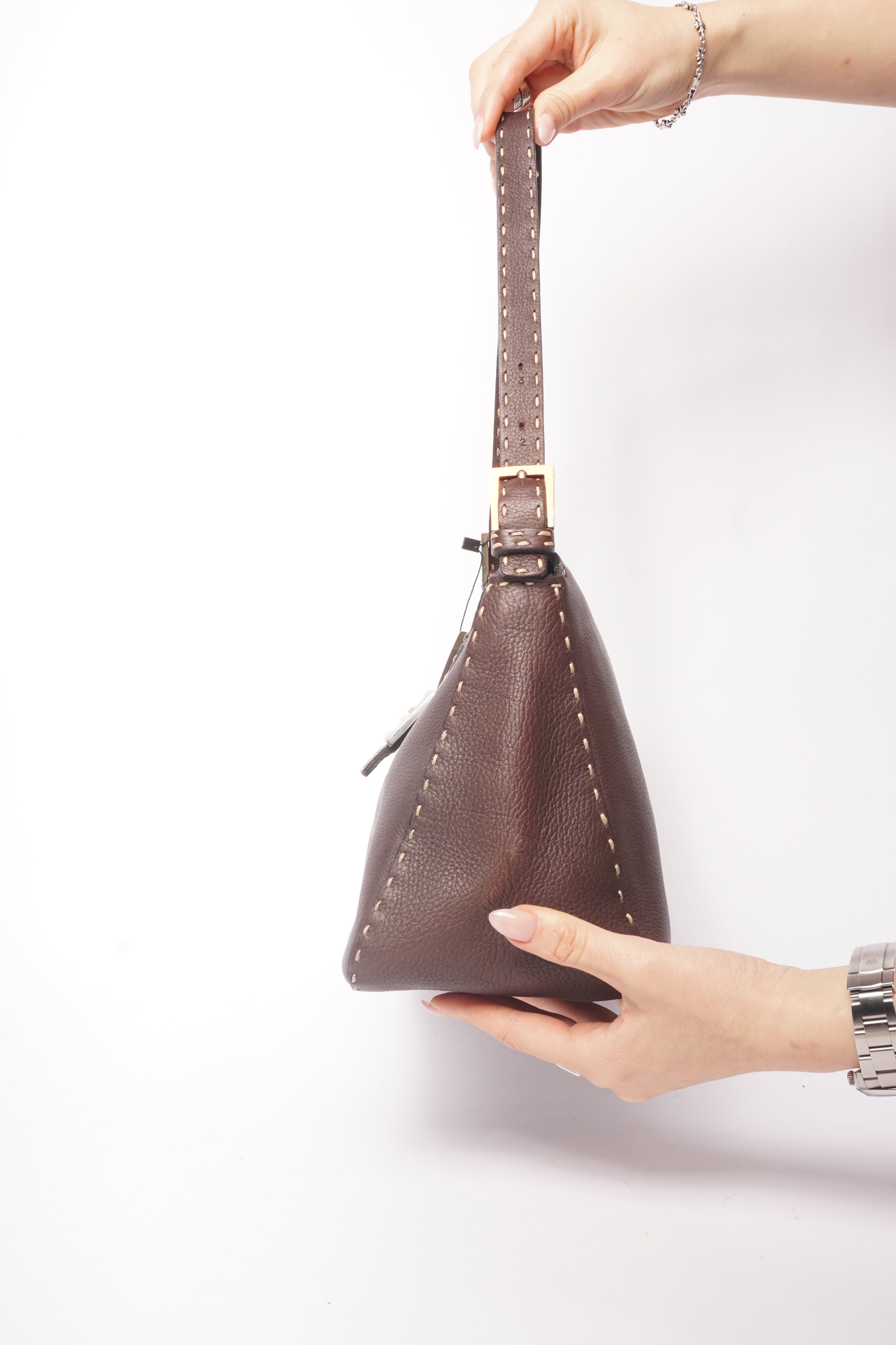 Fendi Selleria Dark Brown Shoulder Bag