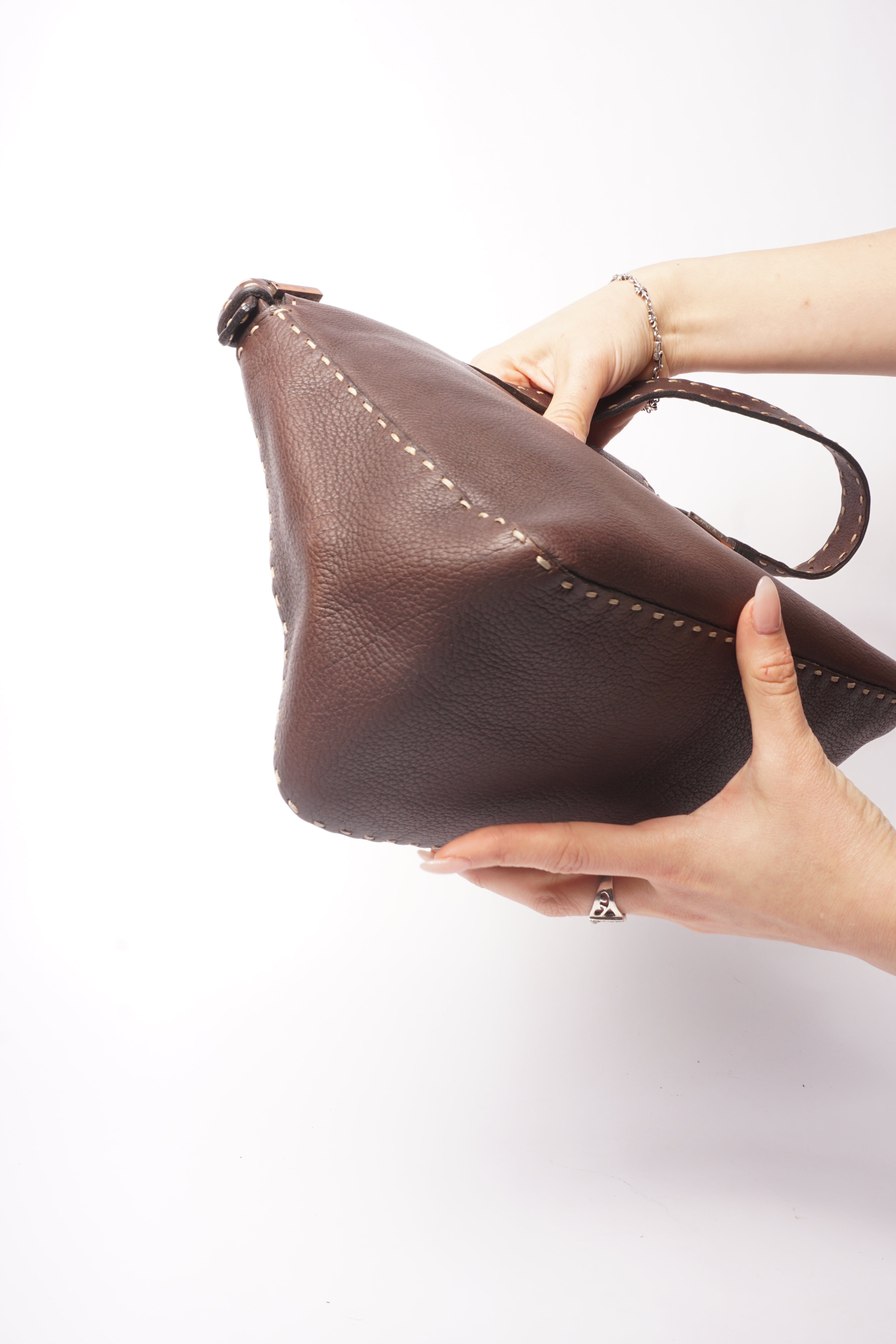 Fendi Selleria Dark Brown Shoulder Bag