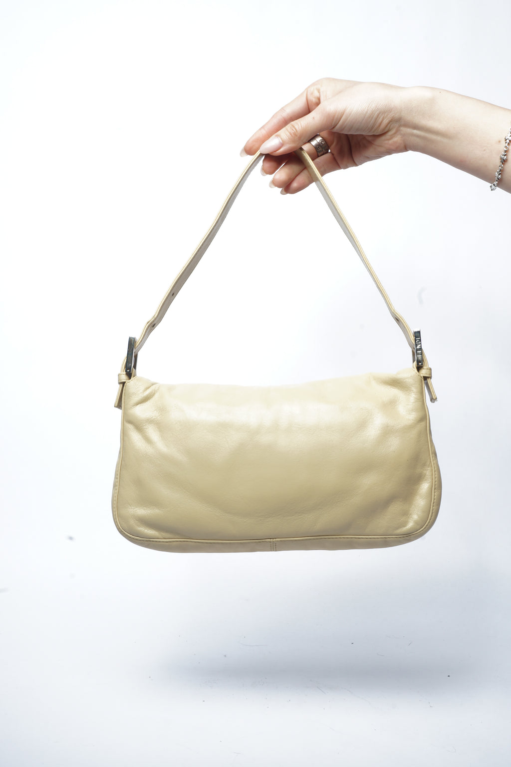 Fendi Beige Leather Baguette