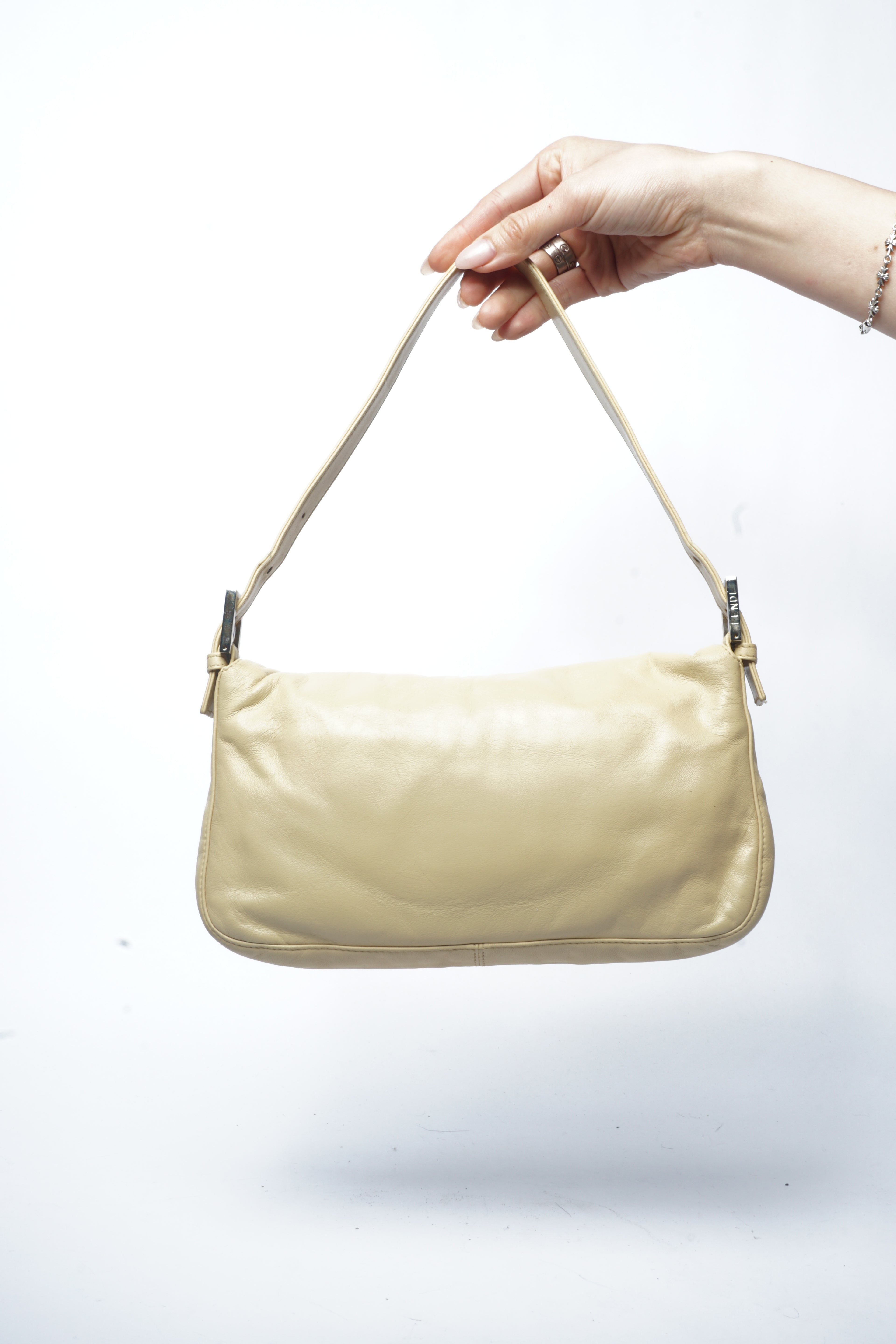 Fendi Beige Leather Baguette