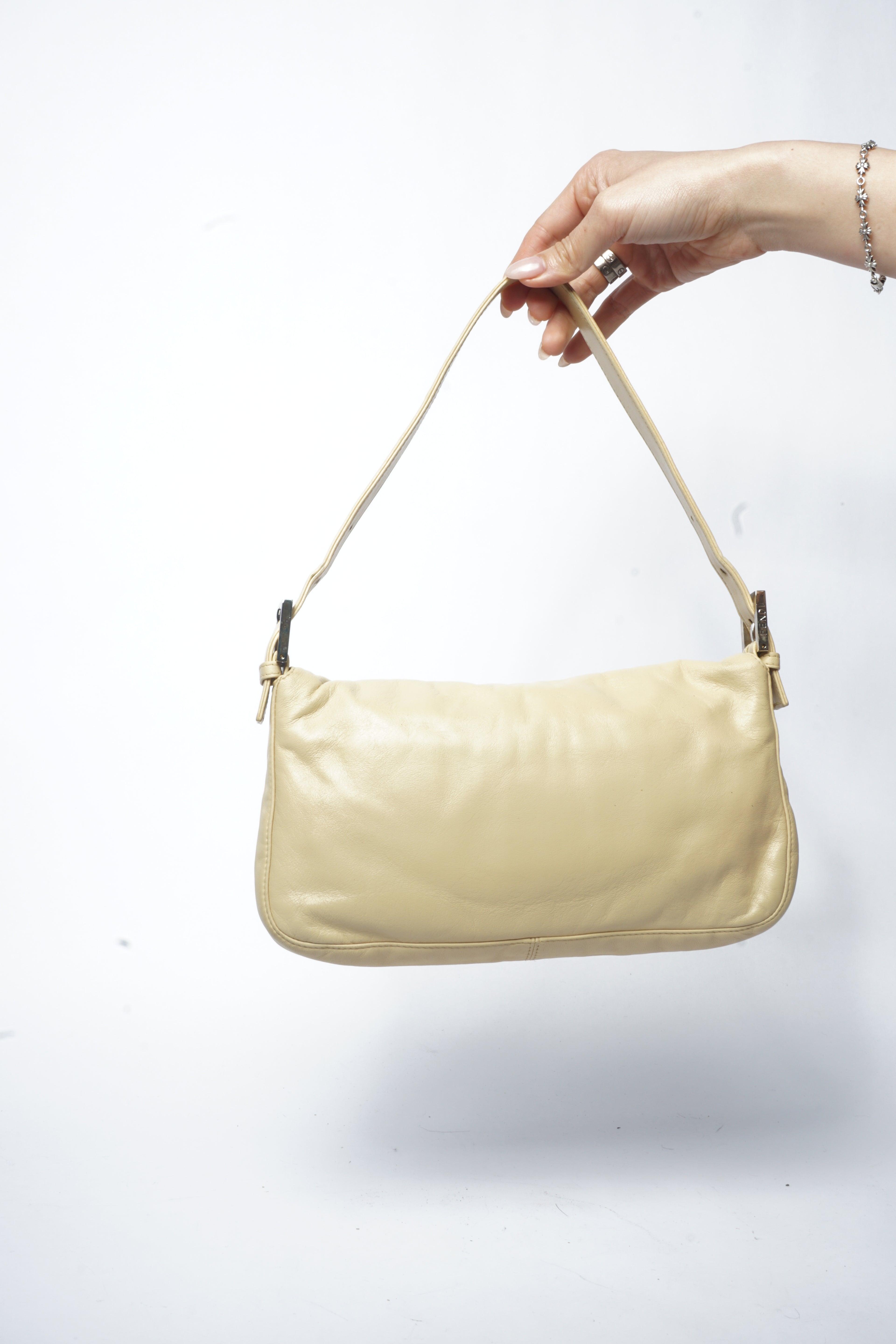 Fendi Beige Leather Baguette