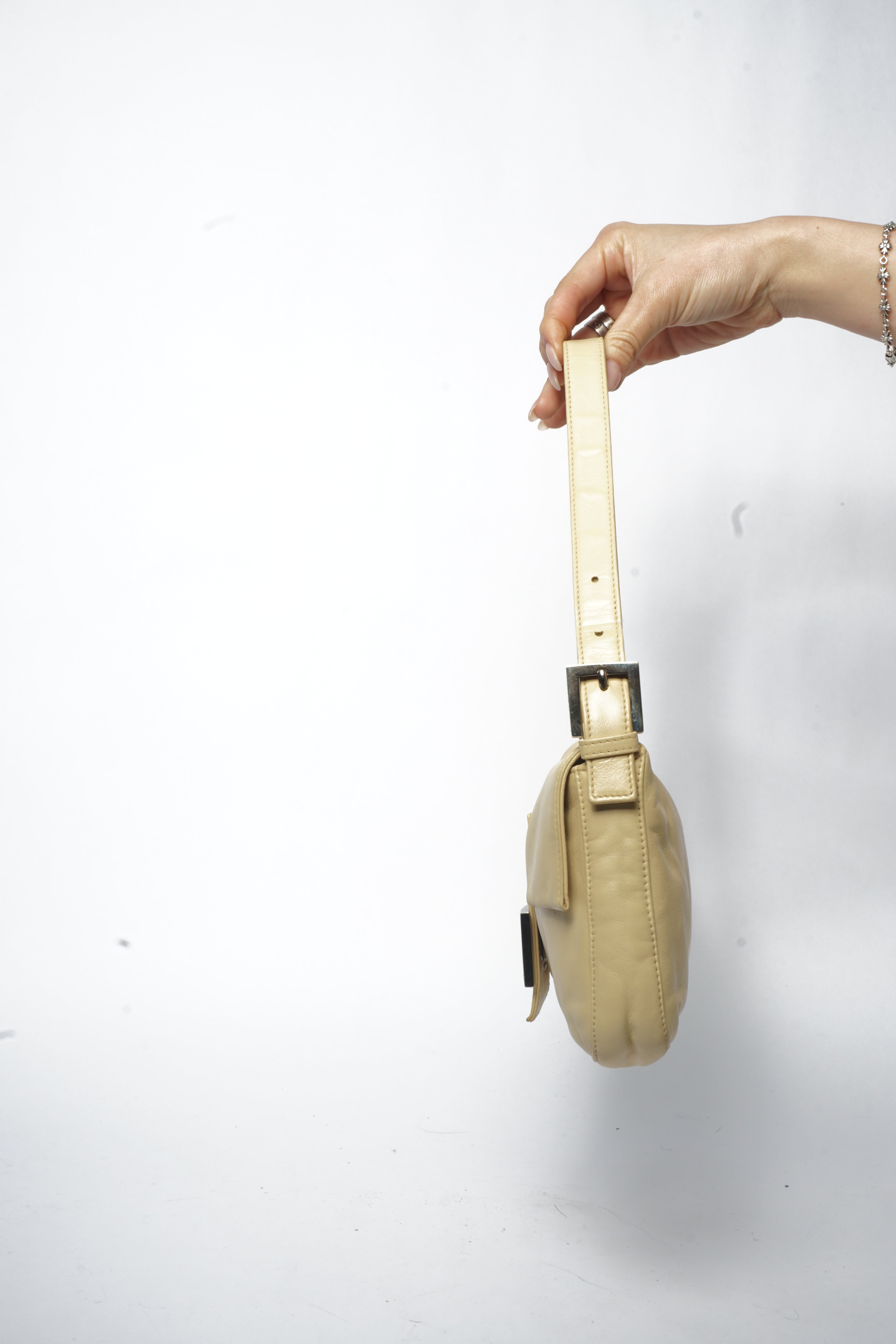 Fendi Beige Leather Baguette