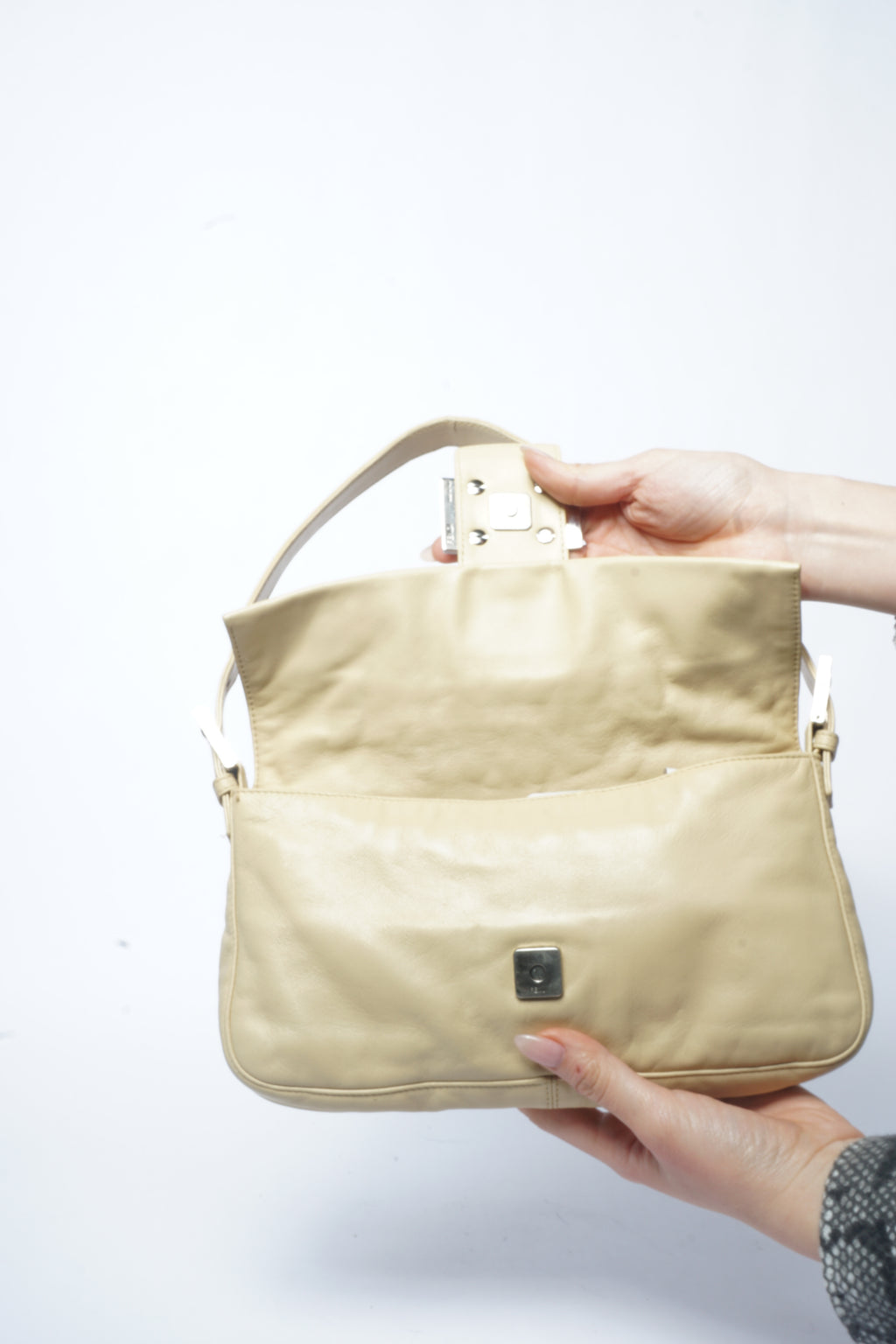 Fendi Beige Leather Baguette