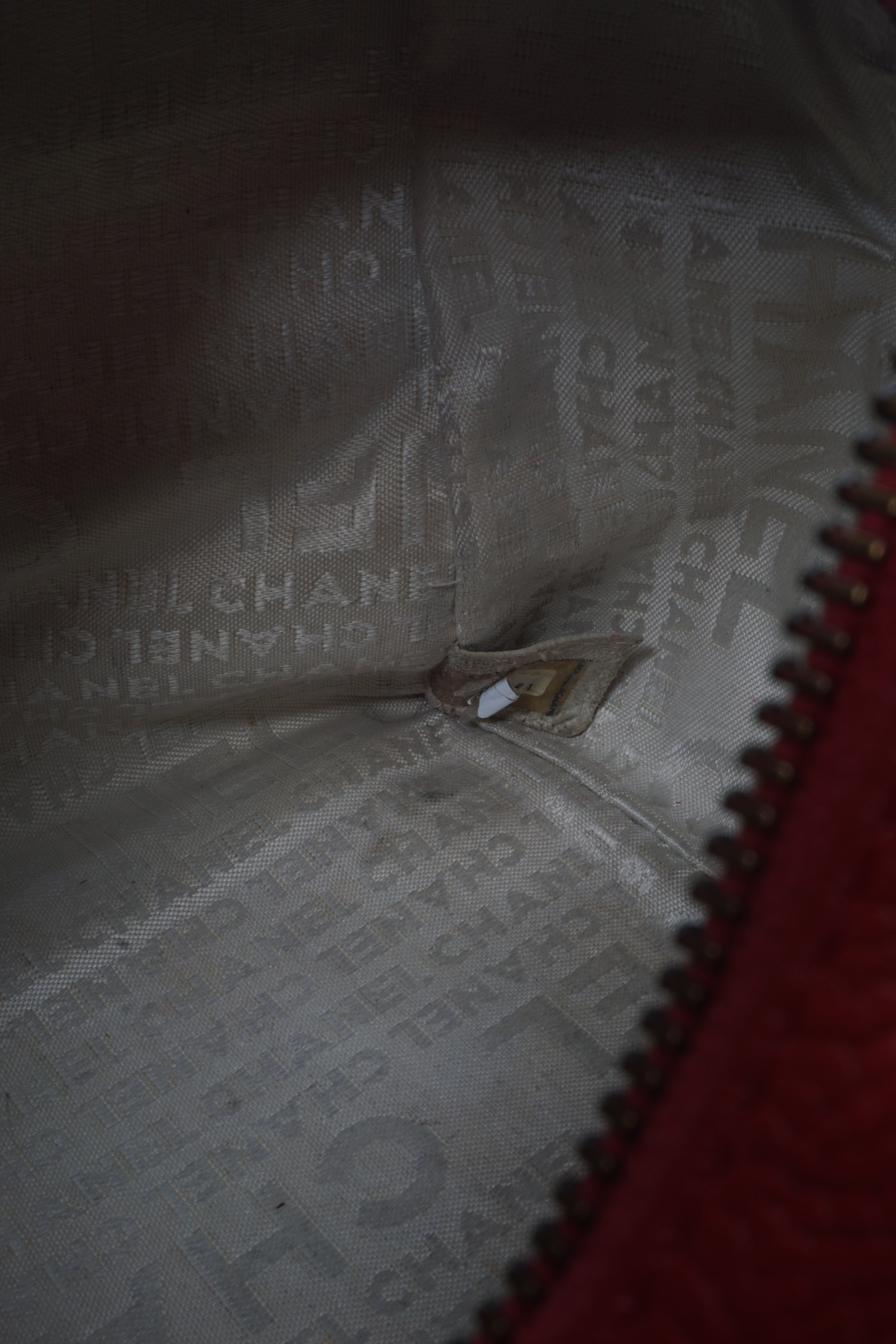 Chanel Red Small Square Quilted Bowler Bag