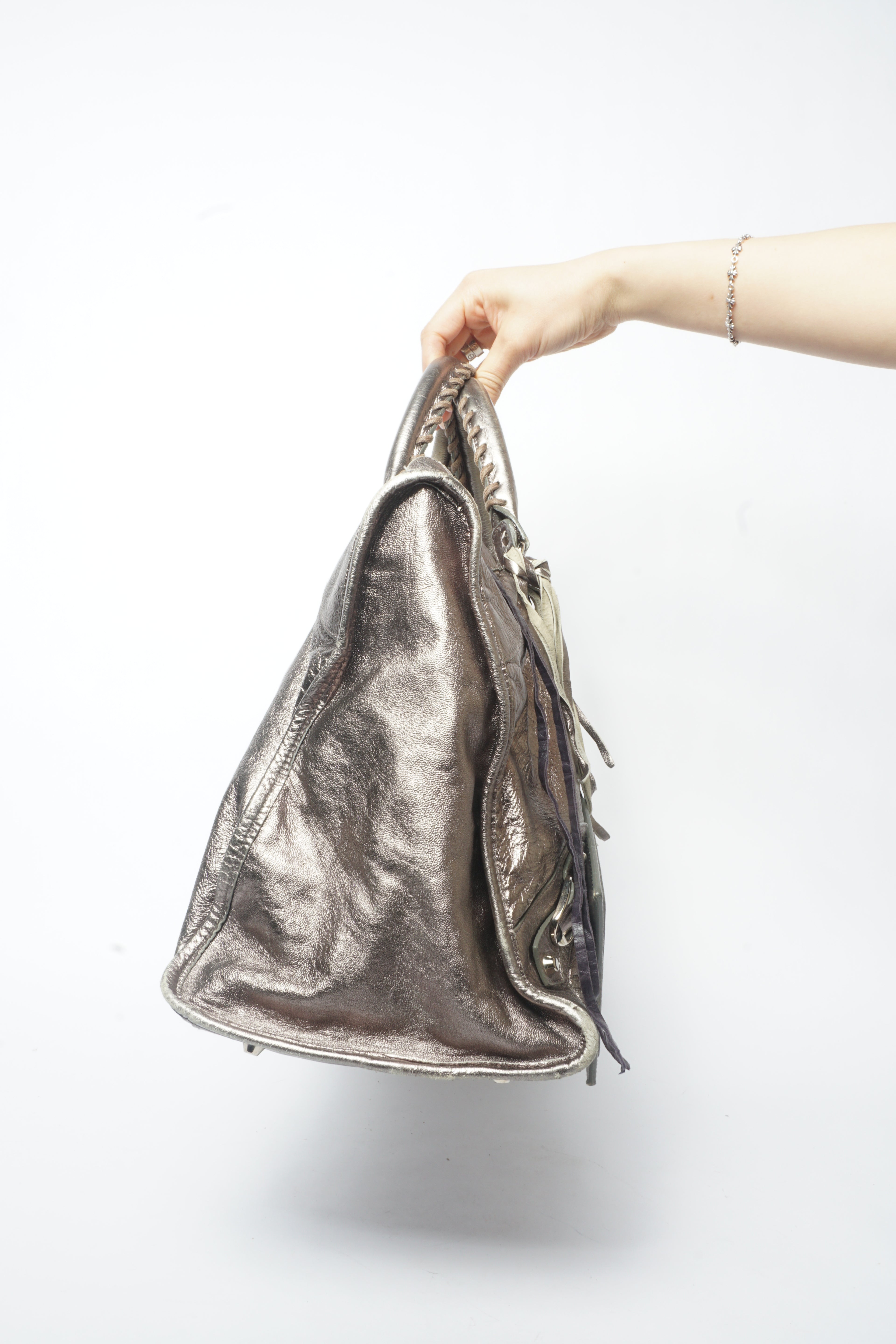 Balenciaga Metallic City Giant Weekender Bag