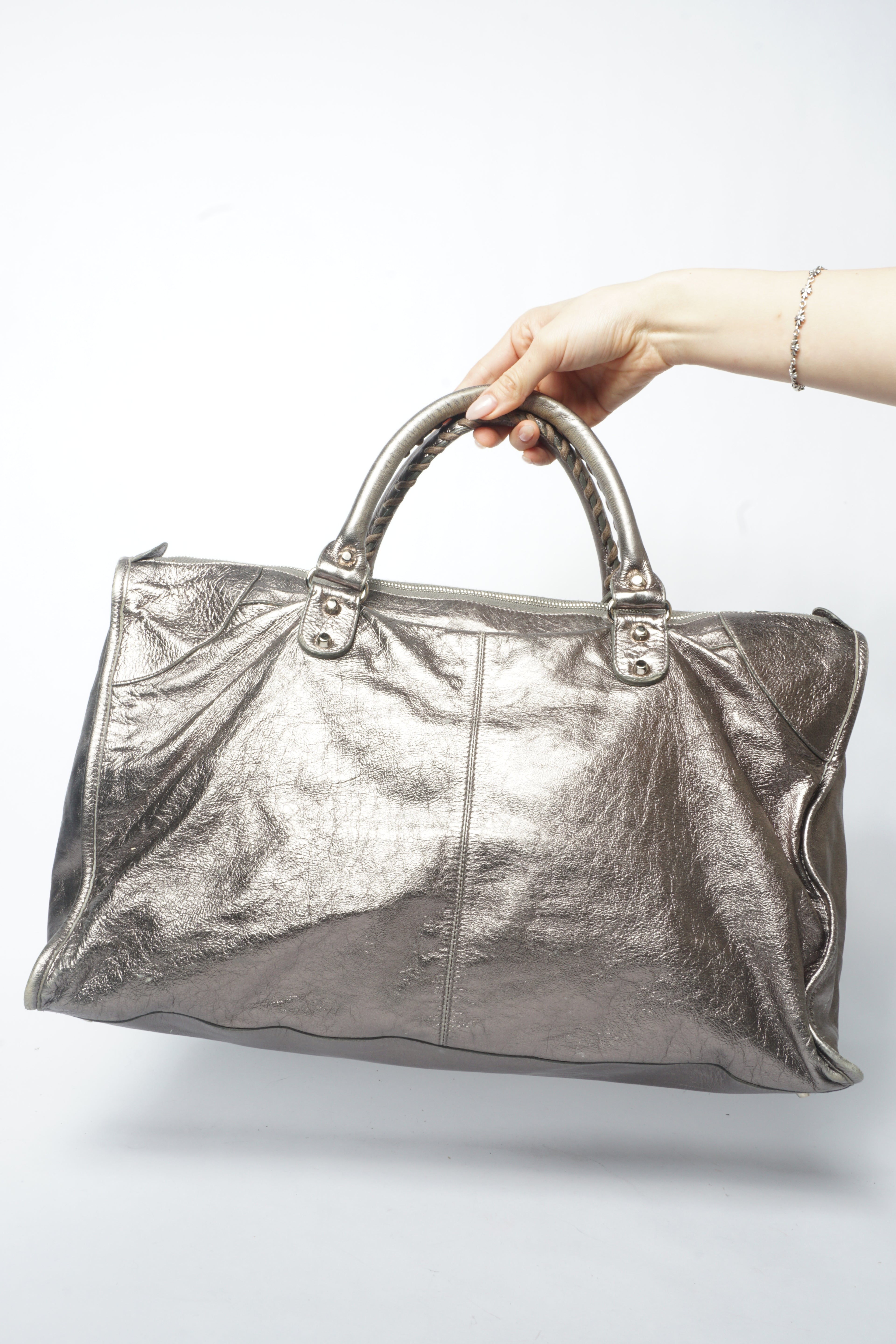 Balenciaga Metallic City Giant Weekender Bag
