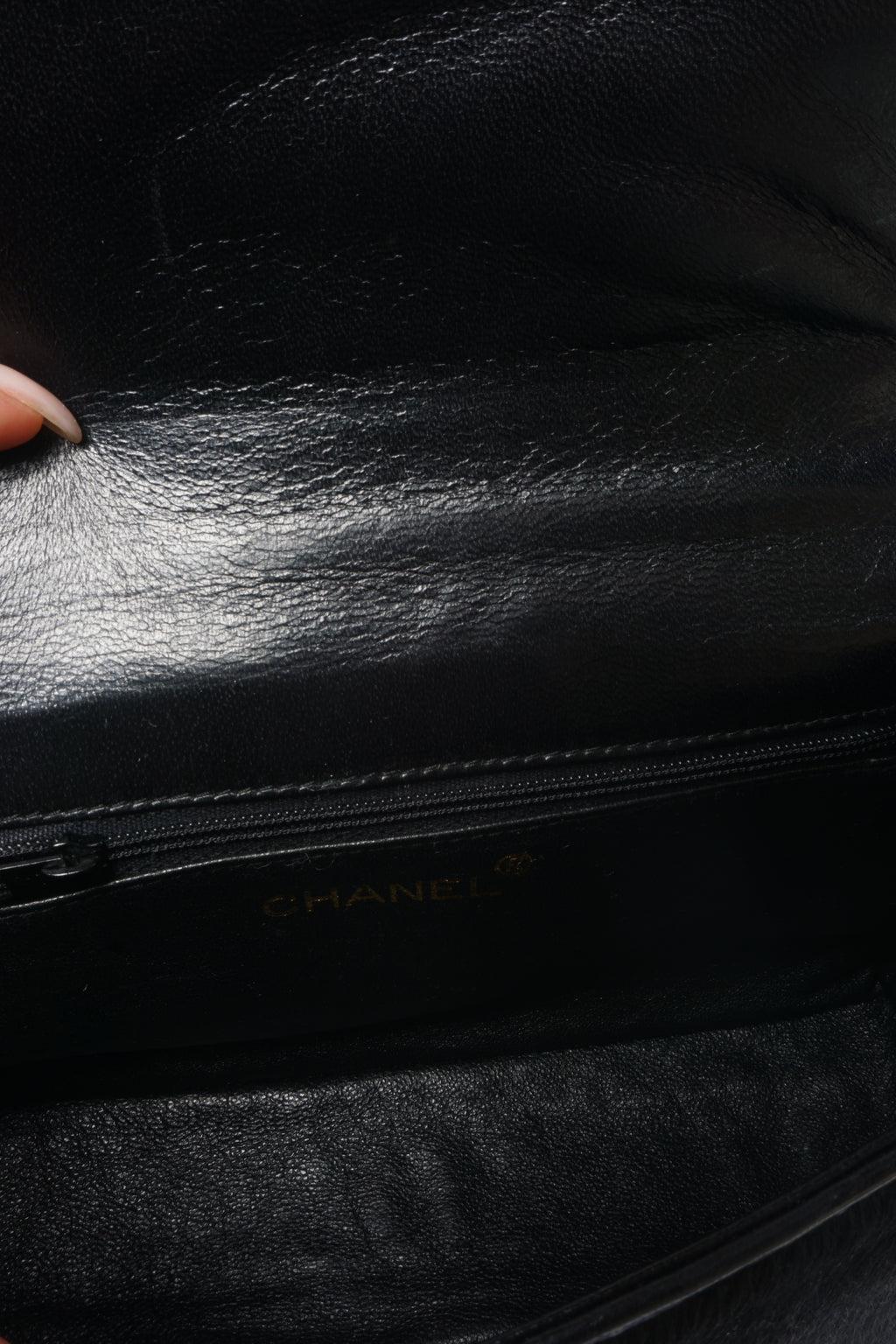 90's Chanel Black Ponyhair Multistrand CC Evening Bag