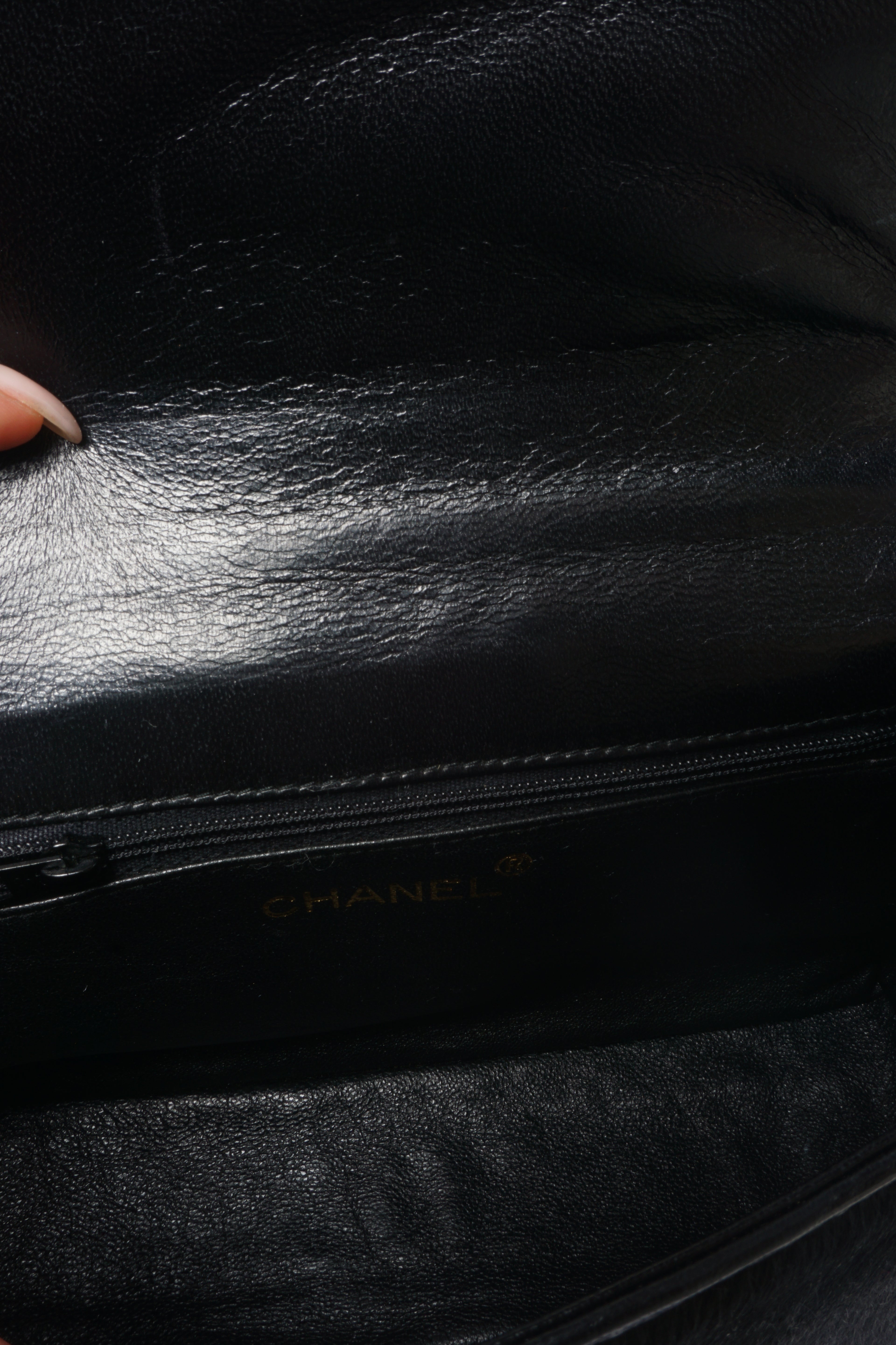 90's Chanel Black Ponyhair Multistrand CC Evening Bag