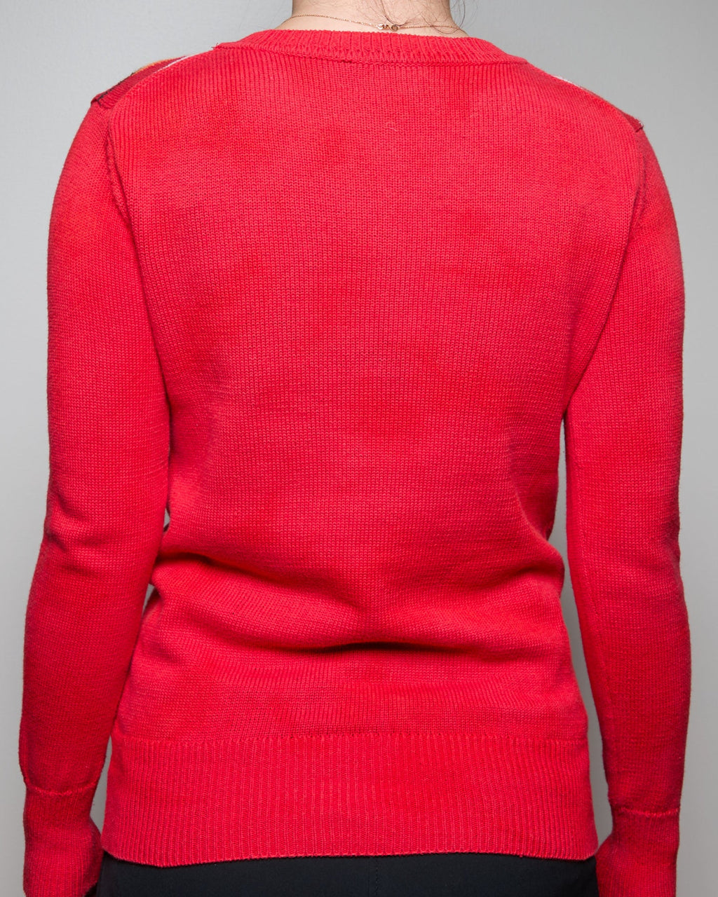 Vivienne Westwood Red Cotton Argyle Knit Cardigan