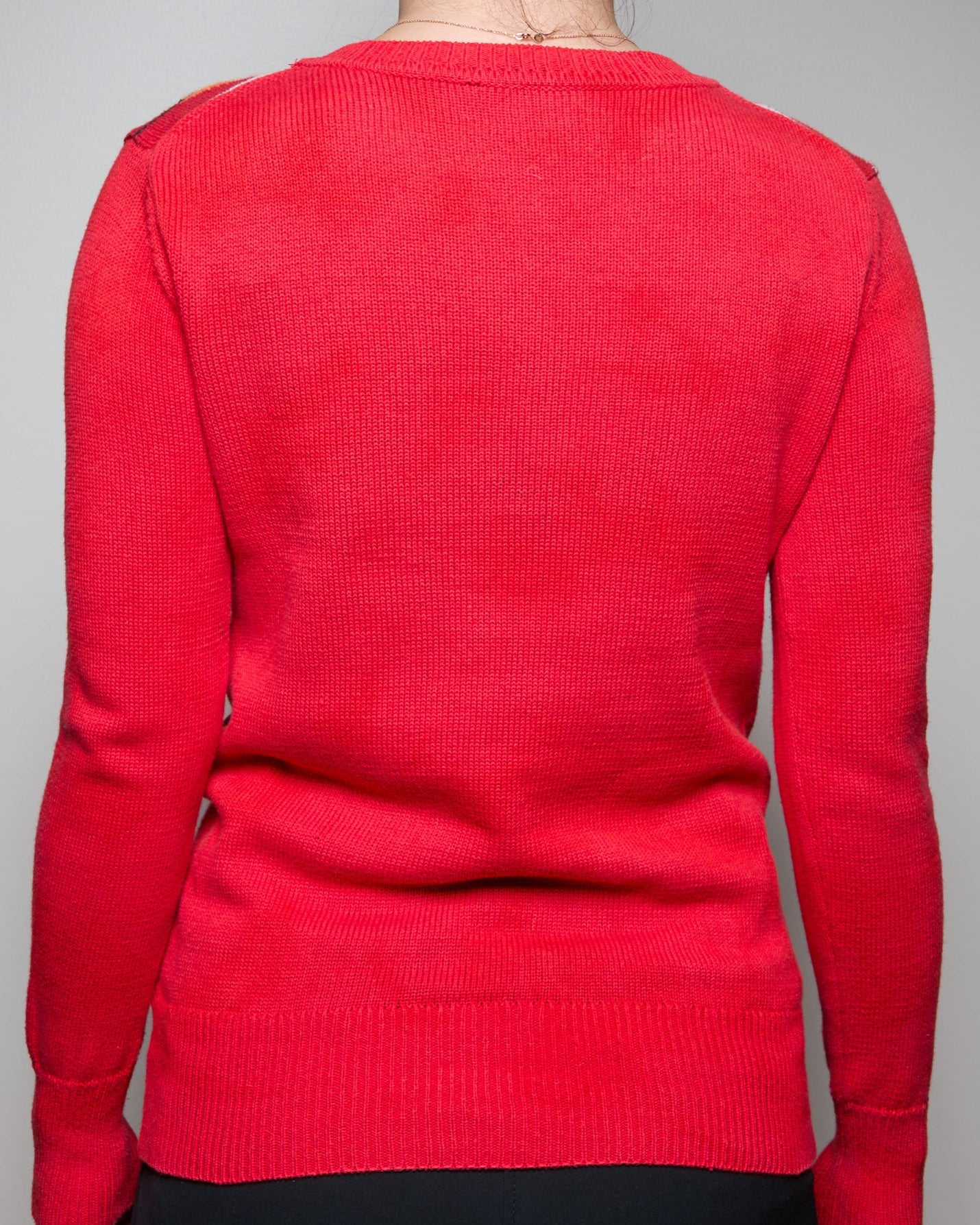 Vivienne Westwood Red Cotton Argyle Knit Cardigan