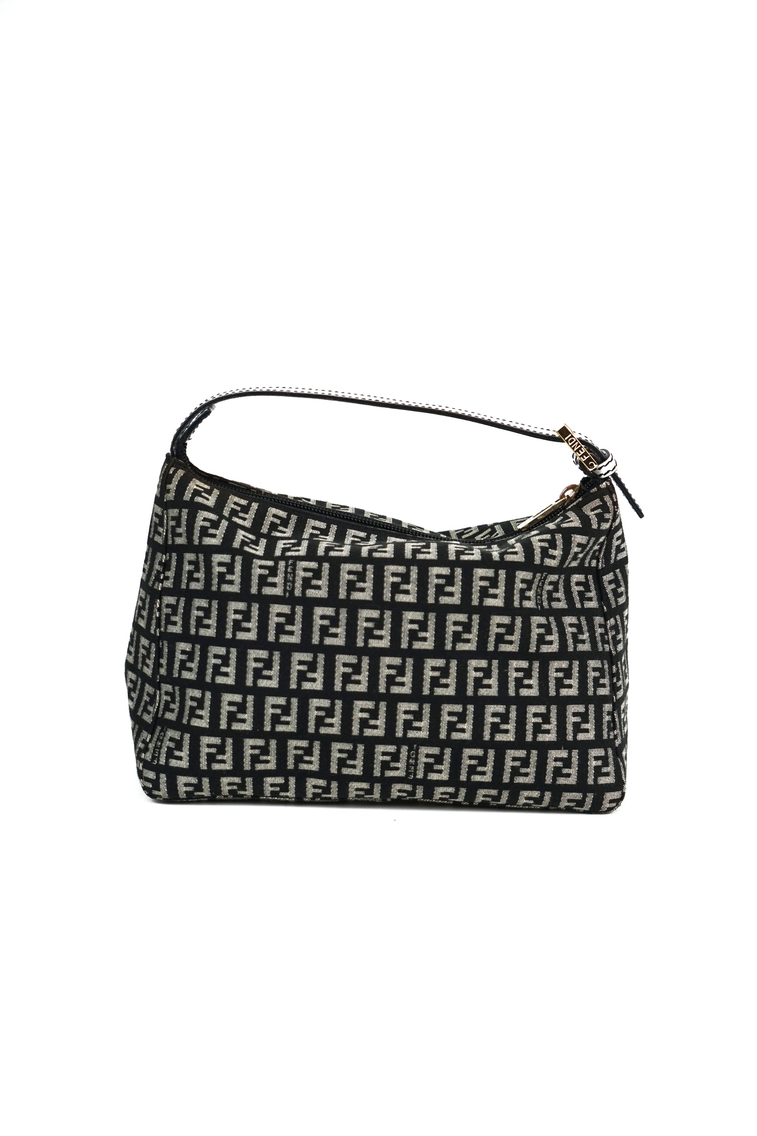 Fendi Black and White Zucchino Pochette