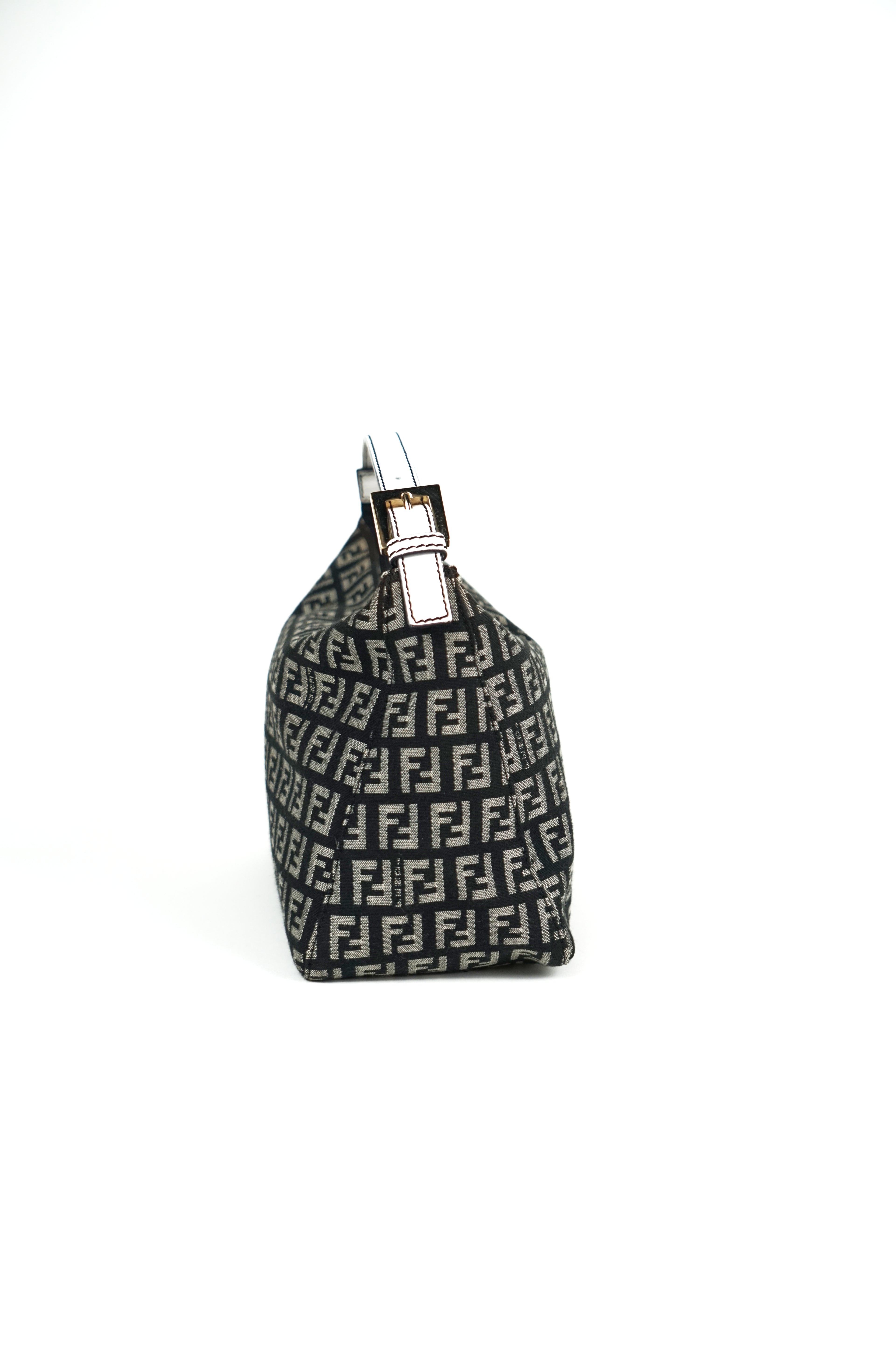 Fendi Black and White Zucchino Pochette