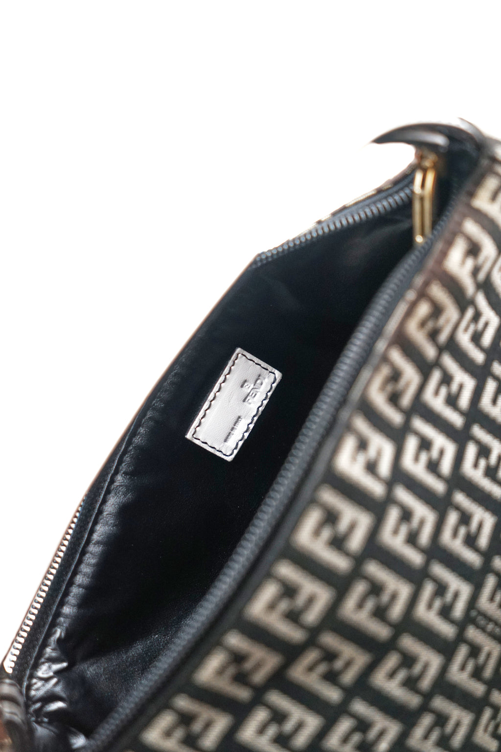 Fendi Black and White Zucchino Pochette