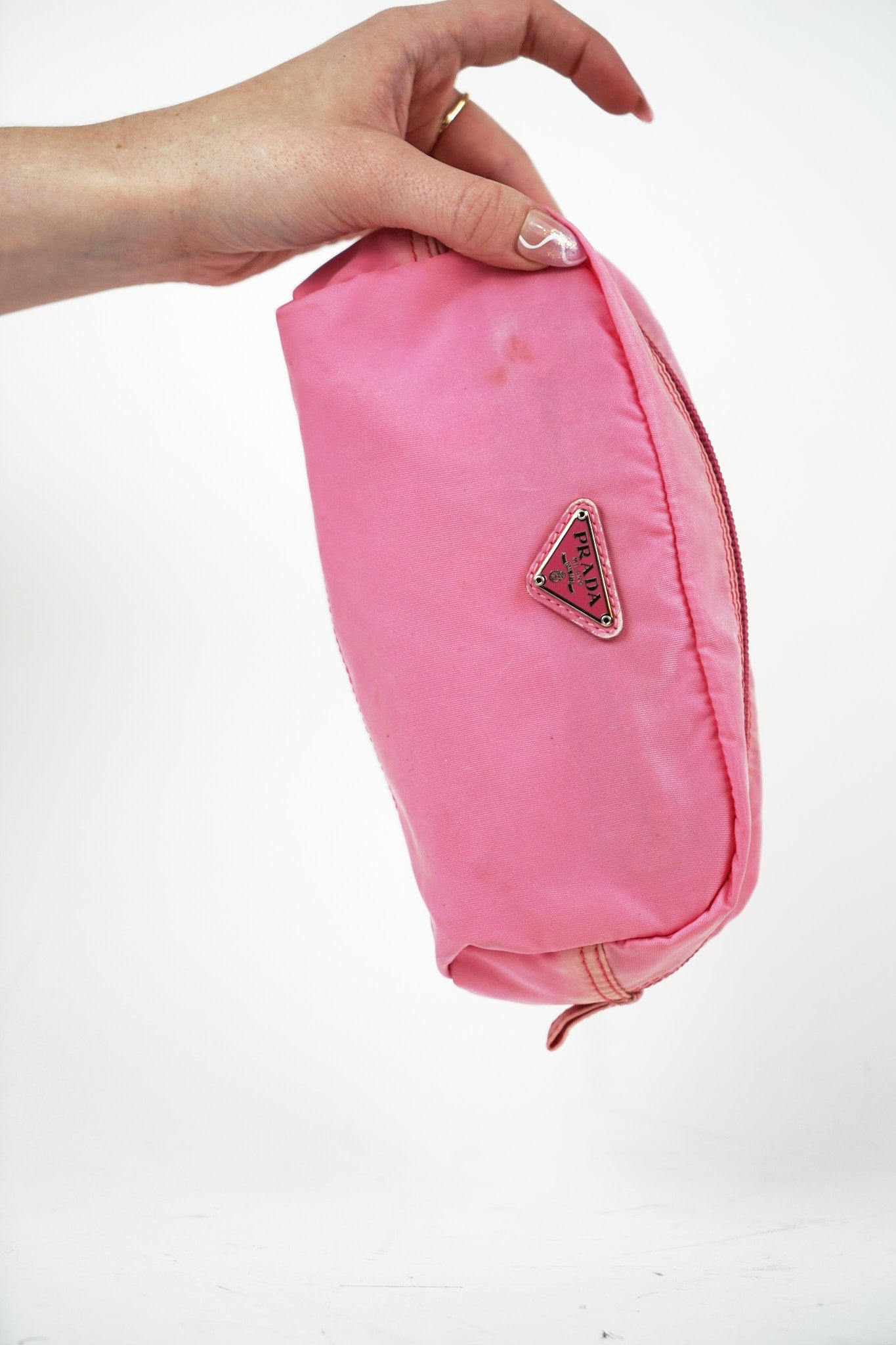 Prada Pink Nylon Pouch