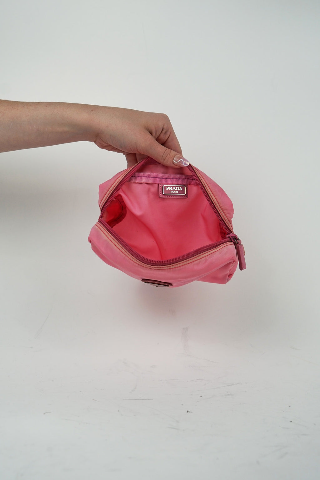 Prada Pink Nylon Pouch