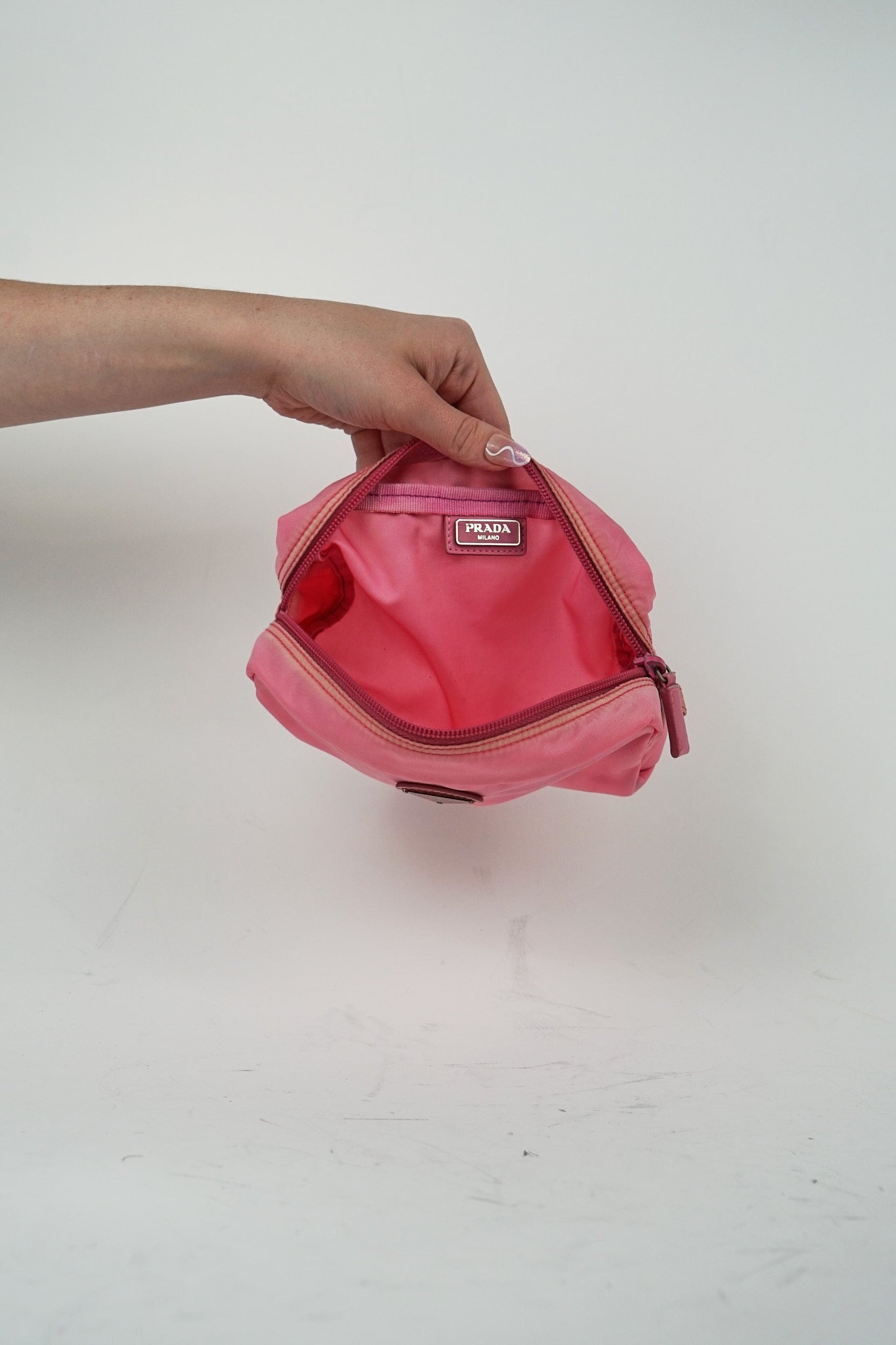 Prada Pink Nylon Pouch