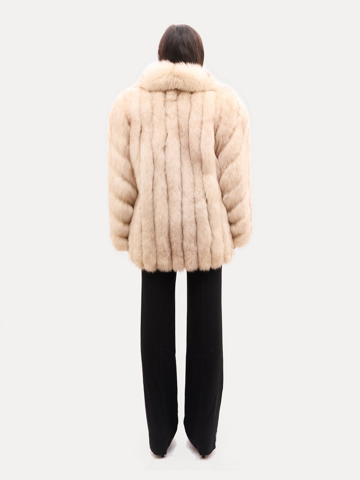 Vintage Cream Fox Fur Coat