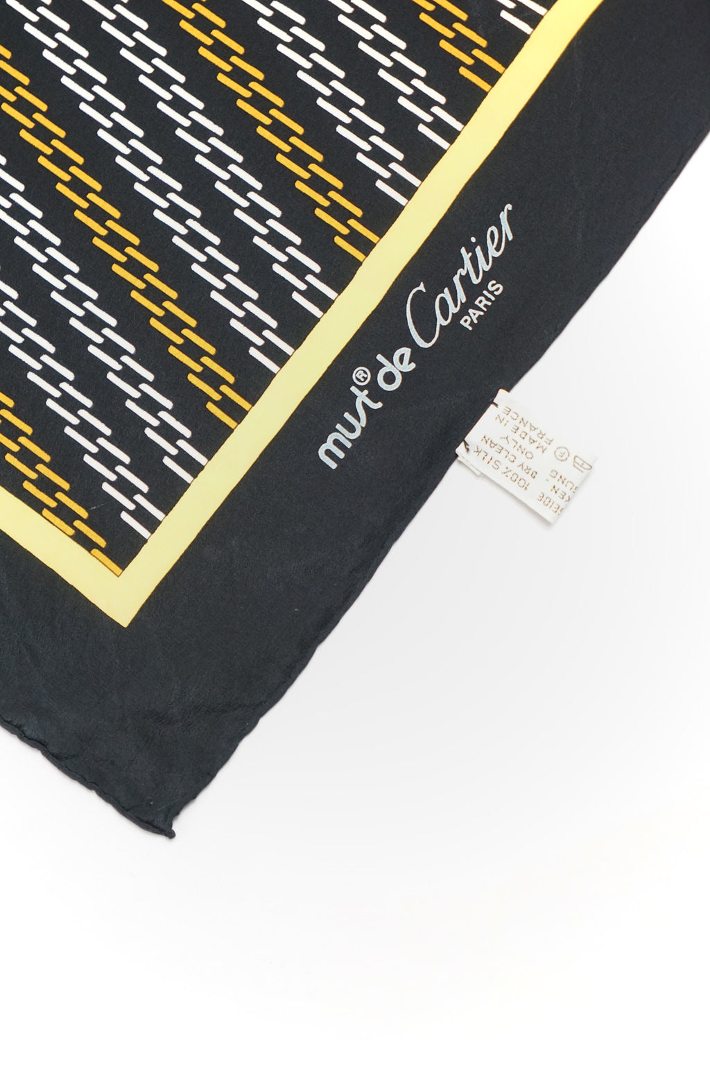 Cartier Black Printed Silk Scarf