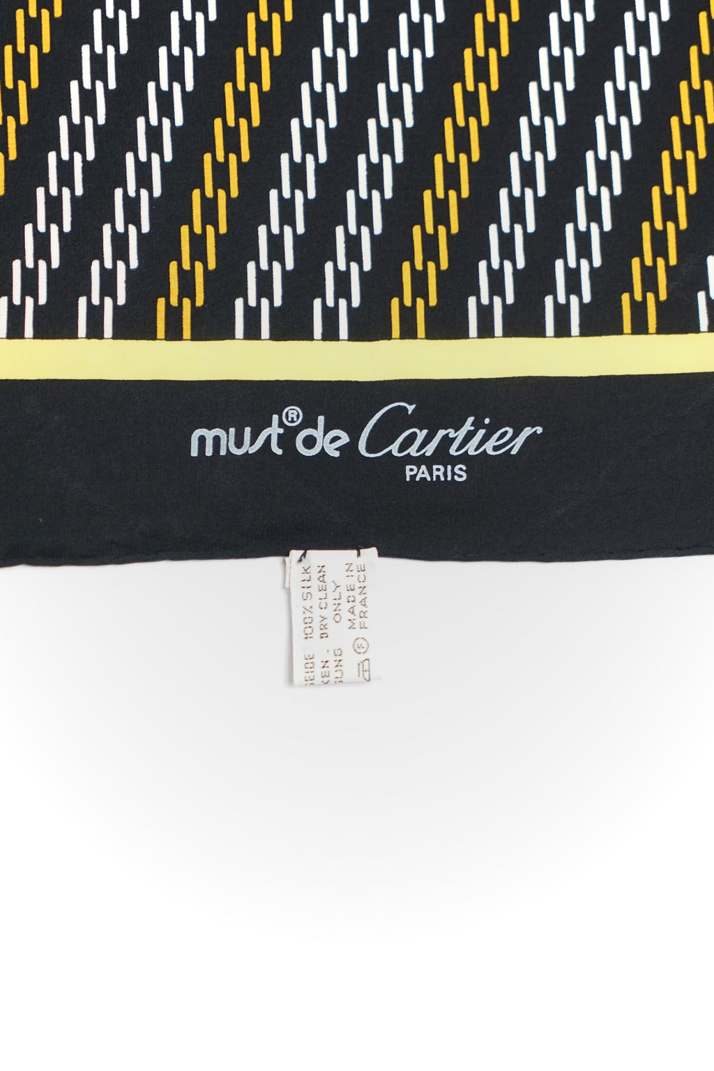 Cartier Black Printed Silk Scarf