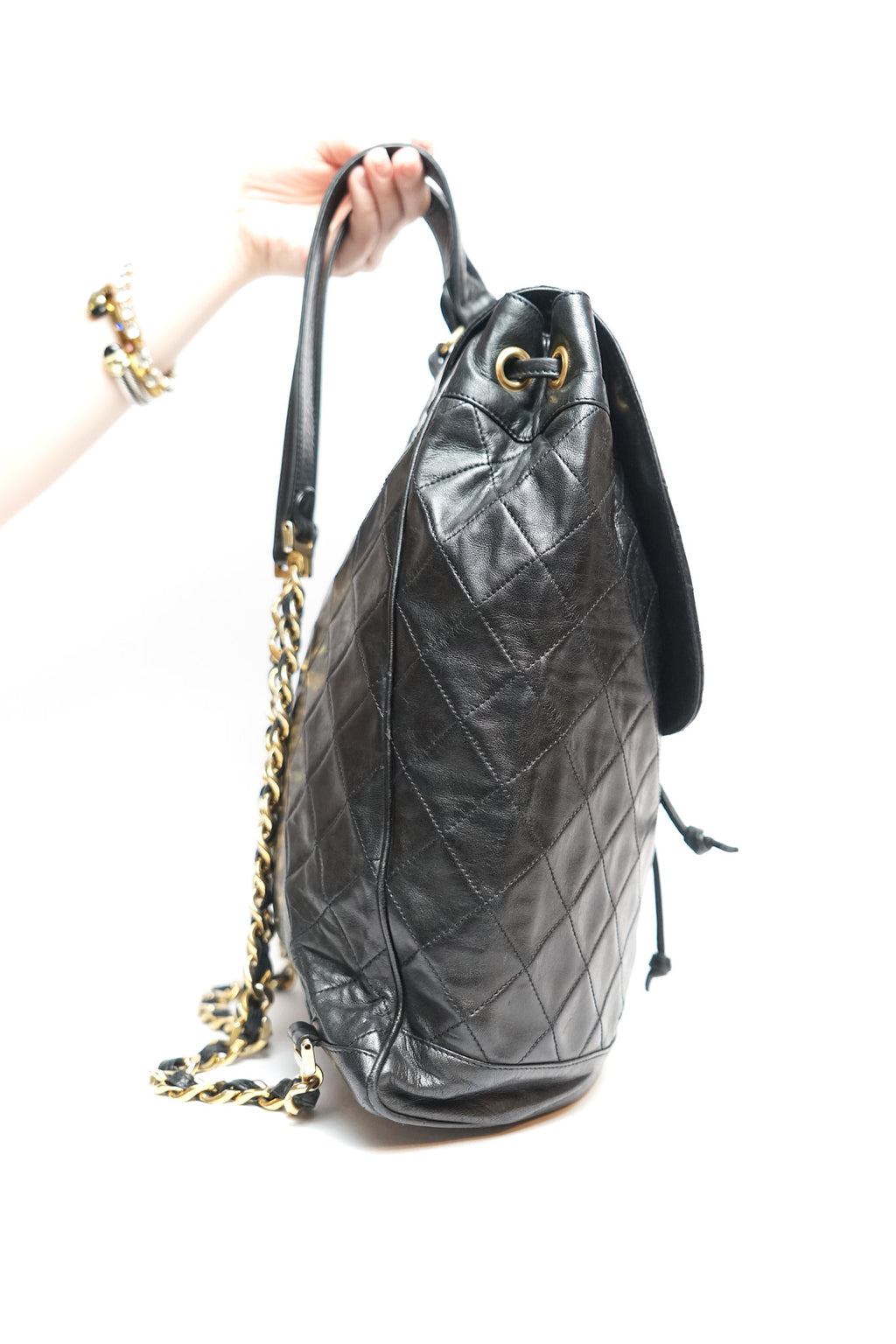 Chanel Black Lambskin Backpack