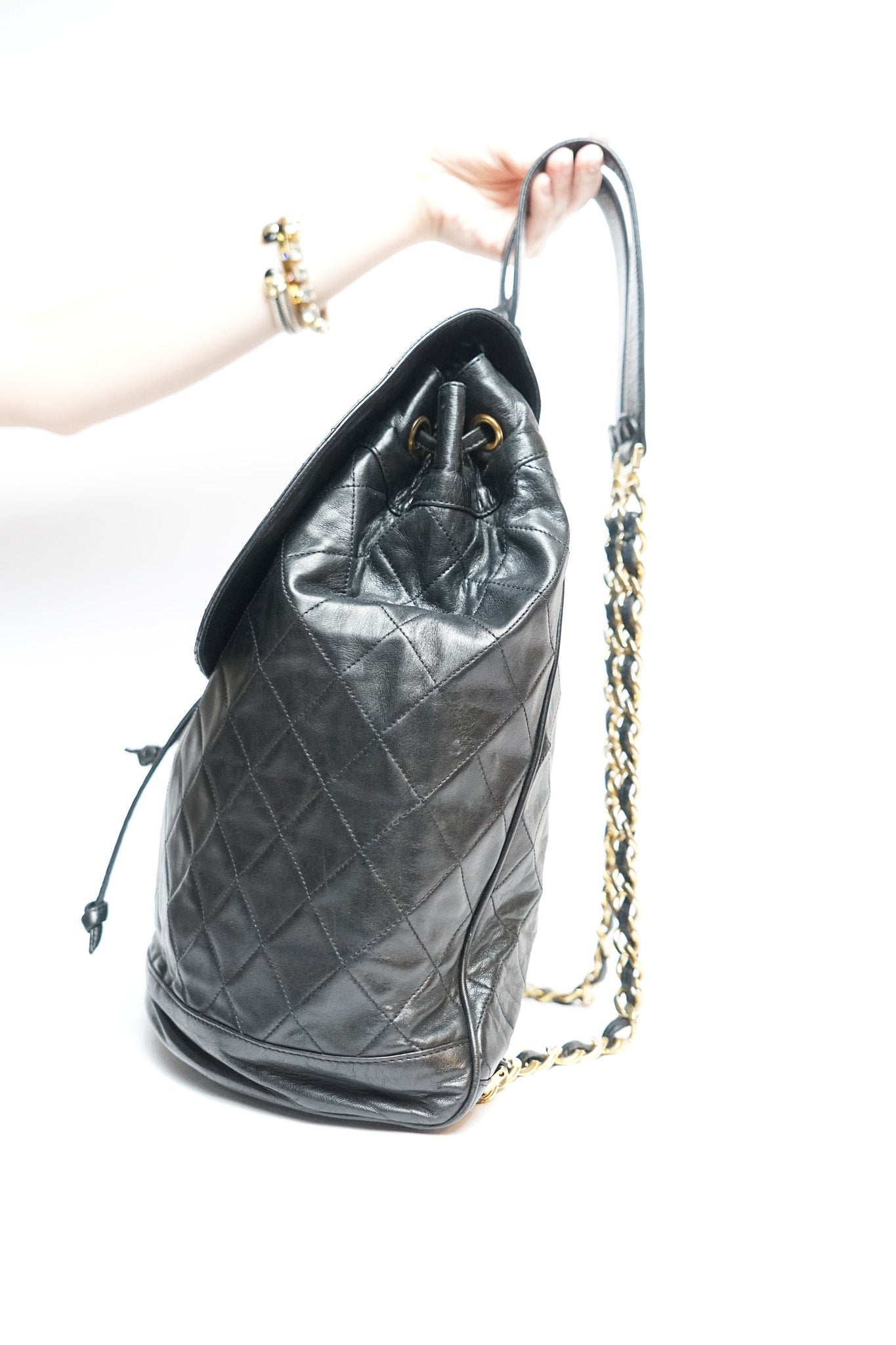 Chanel Black Lambskin Backpack