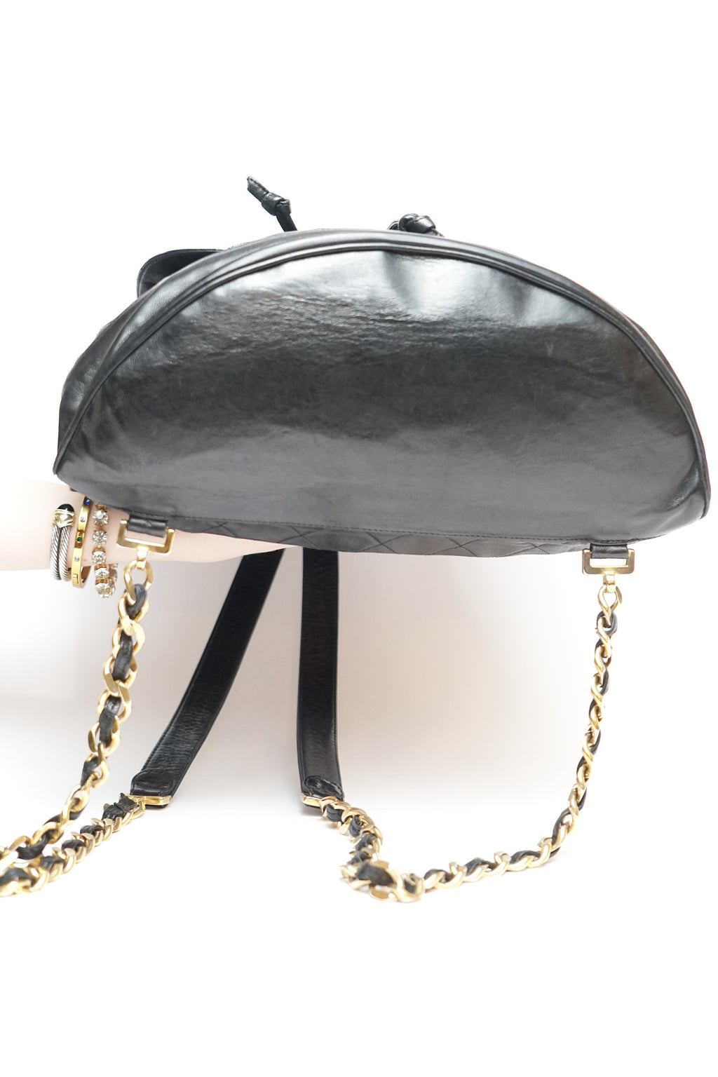 Chanel Black Lambskin Backpack