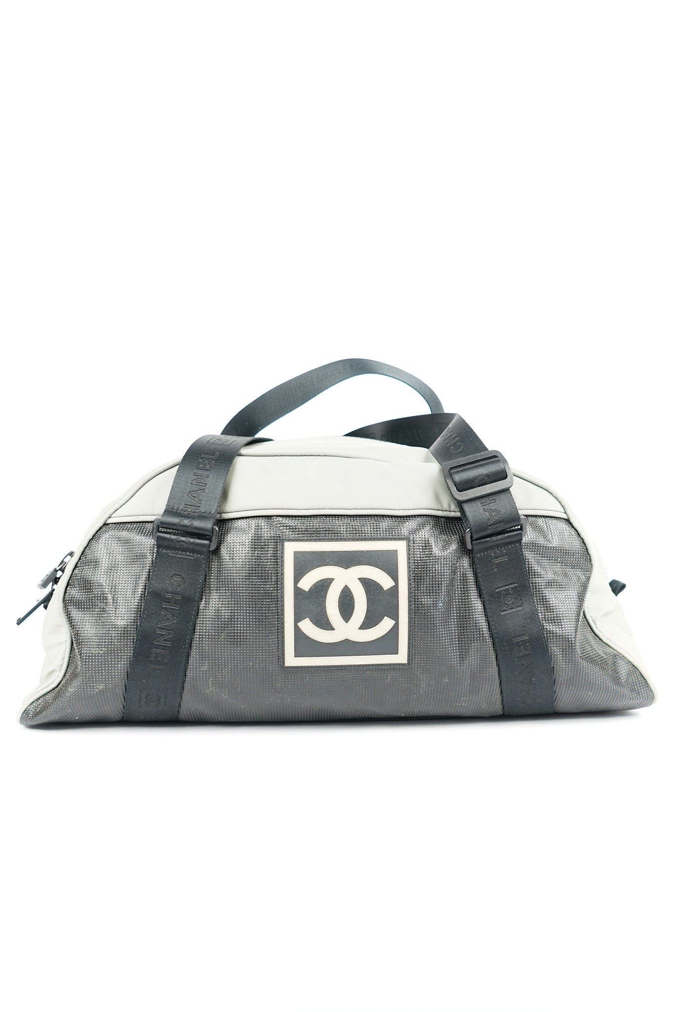 Chanel Grey/Black Duffle Bag