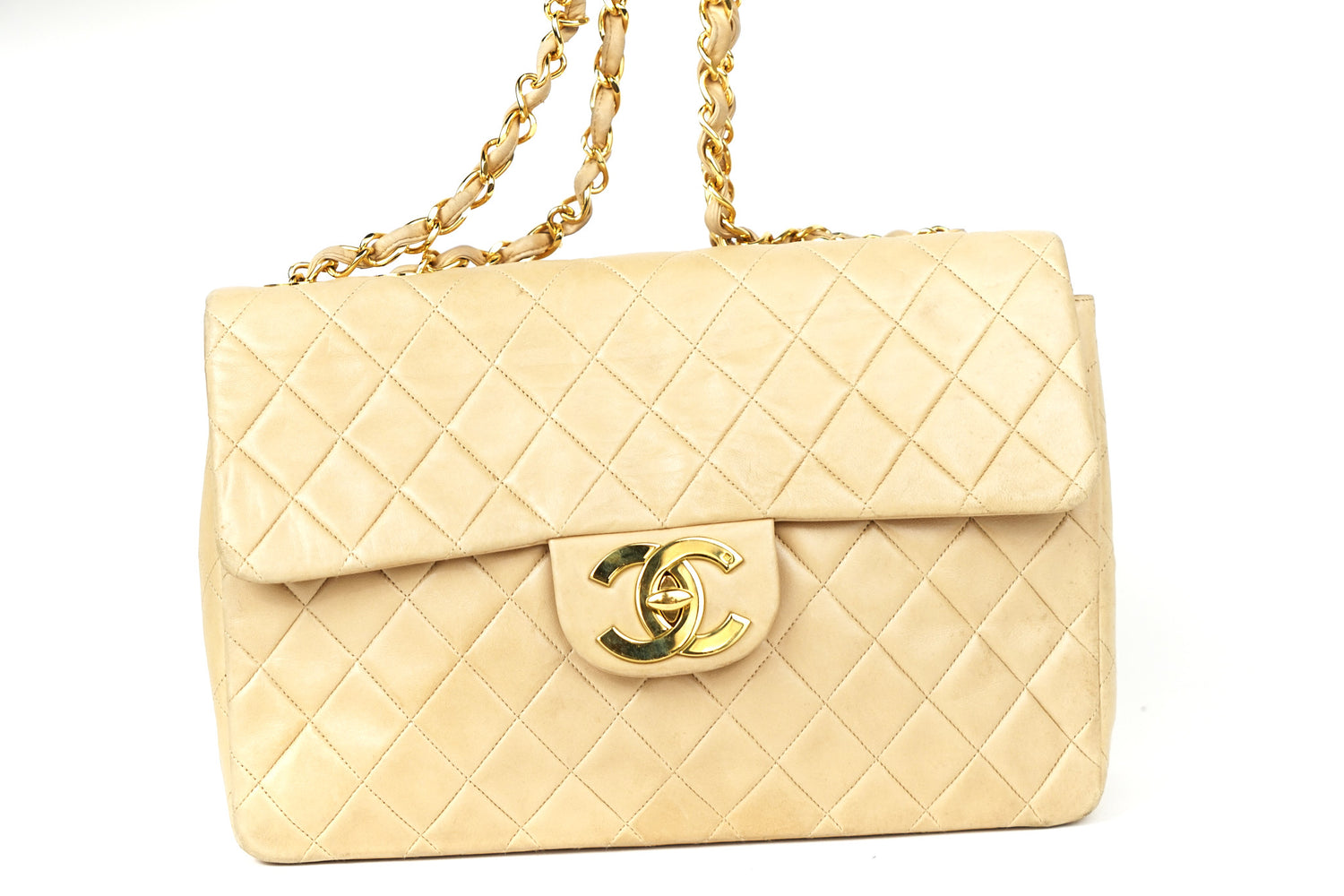 Vintage Chanel Jumbo CC Lambskin Shoulder Bag