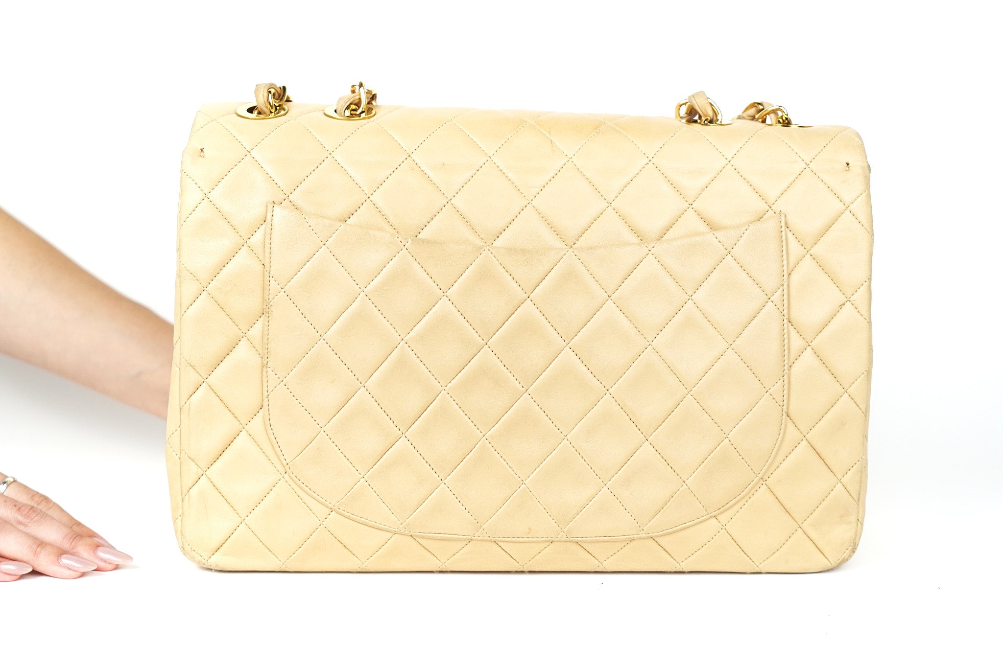 Vintage Chanel Jumbo CC Lambskin Shoulder Bag