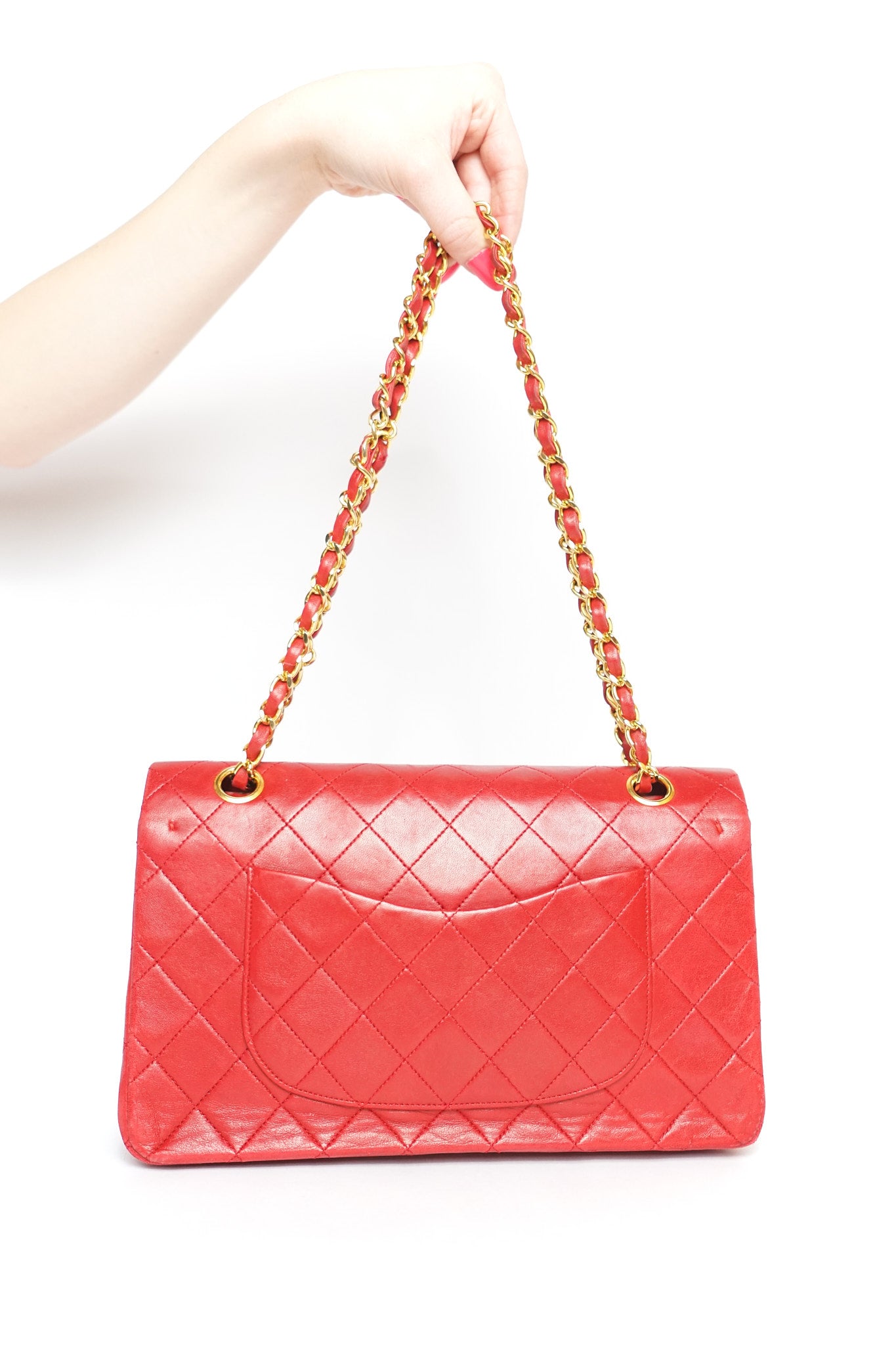 Chanel Red Double Flap Shoulder Bag