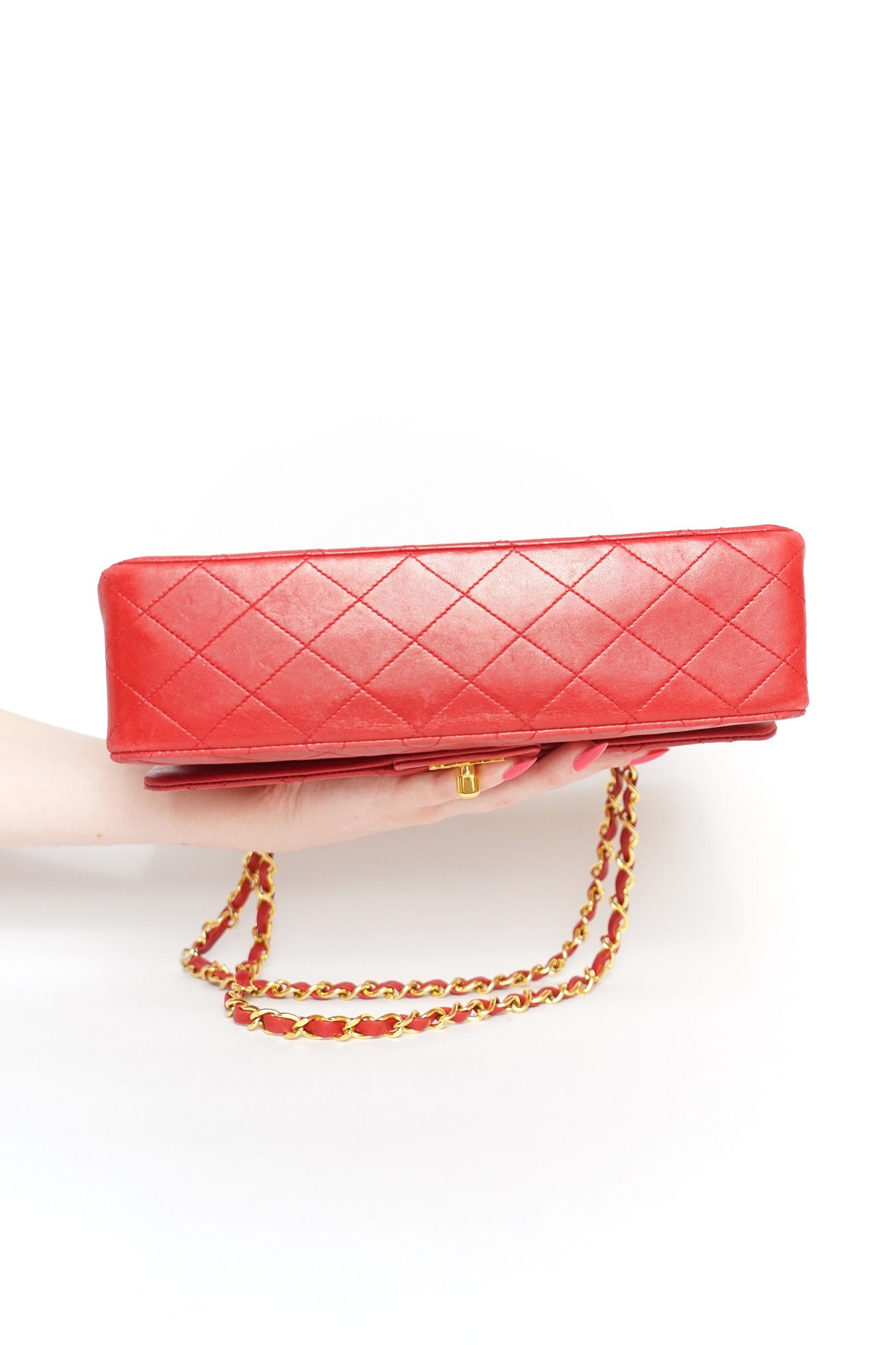 Chanel Red Double Flap Shoulder Bag