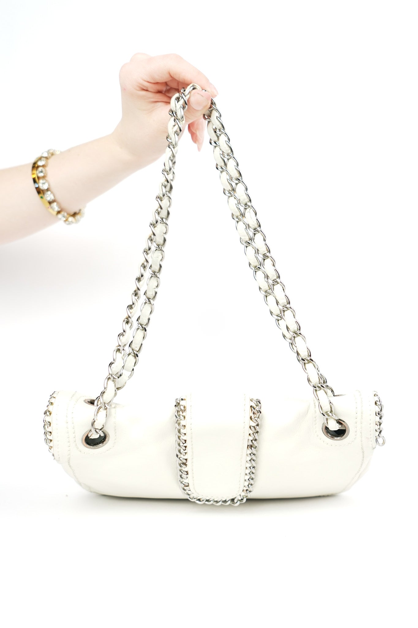 Chanel White Medium Madison Bag