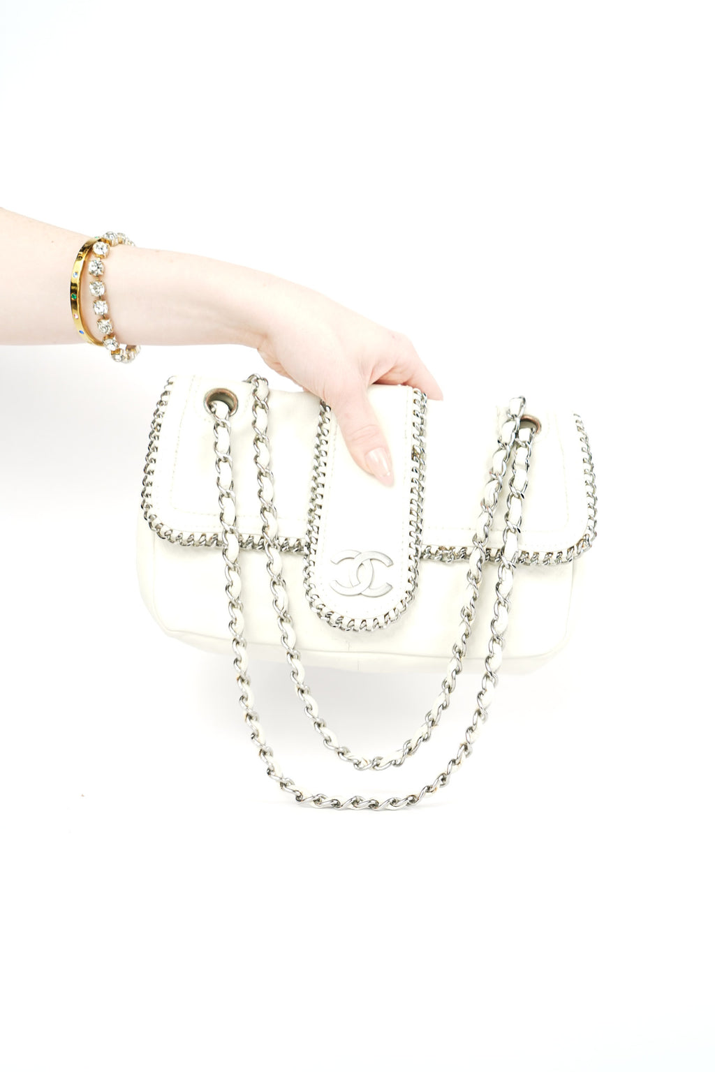 Chanel White Medium Madison Bag