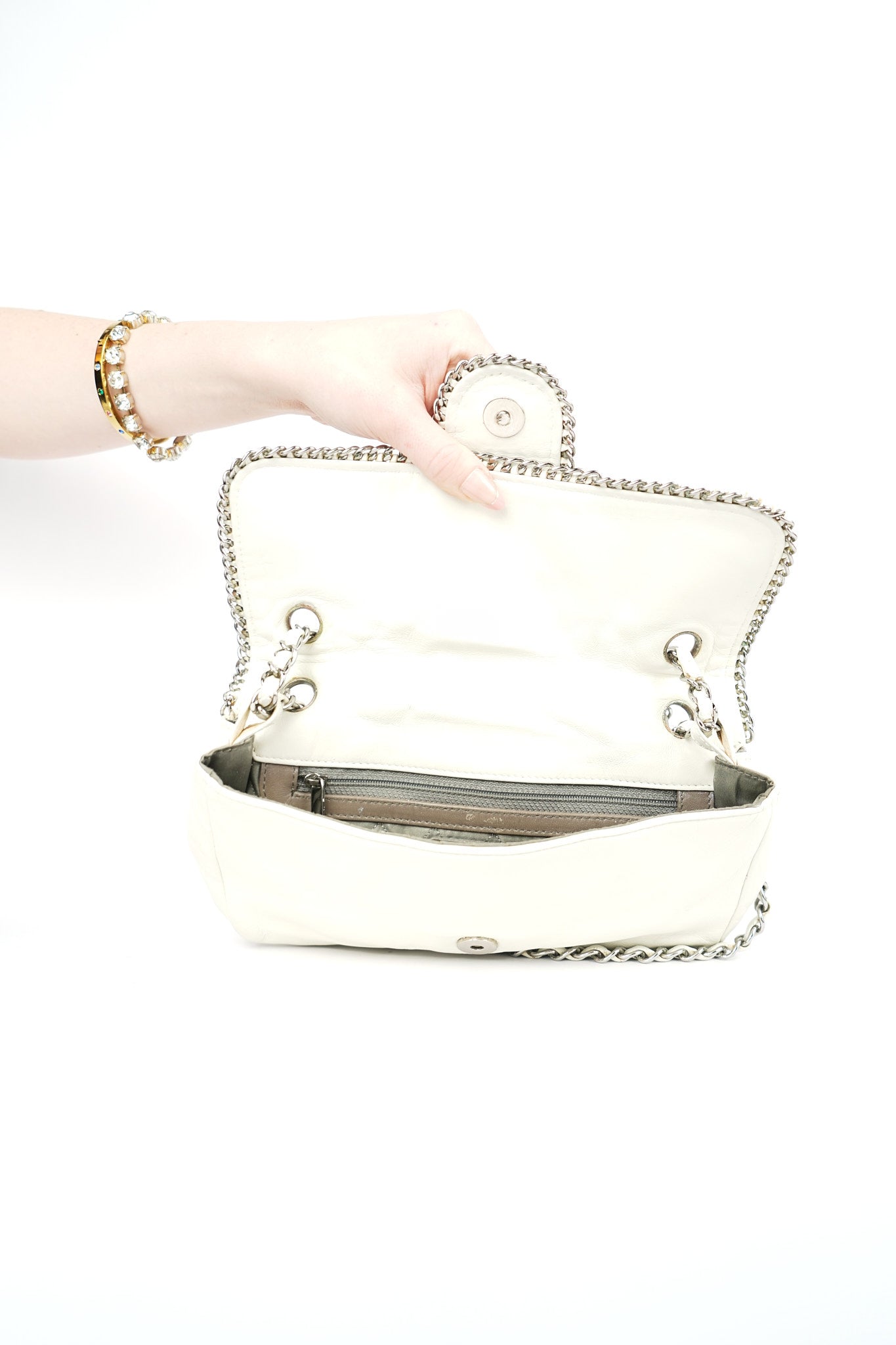 Chanel White Medium Madison Bag