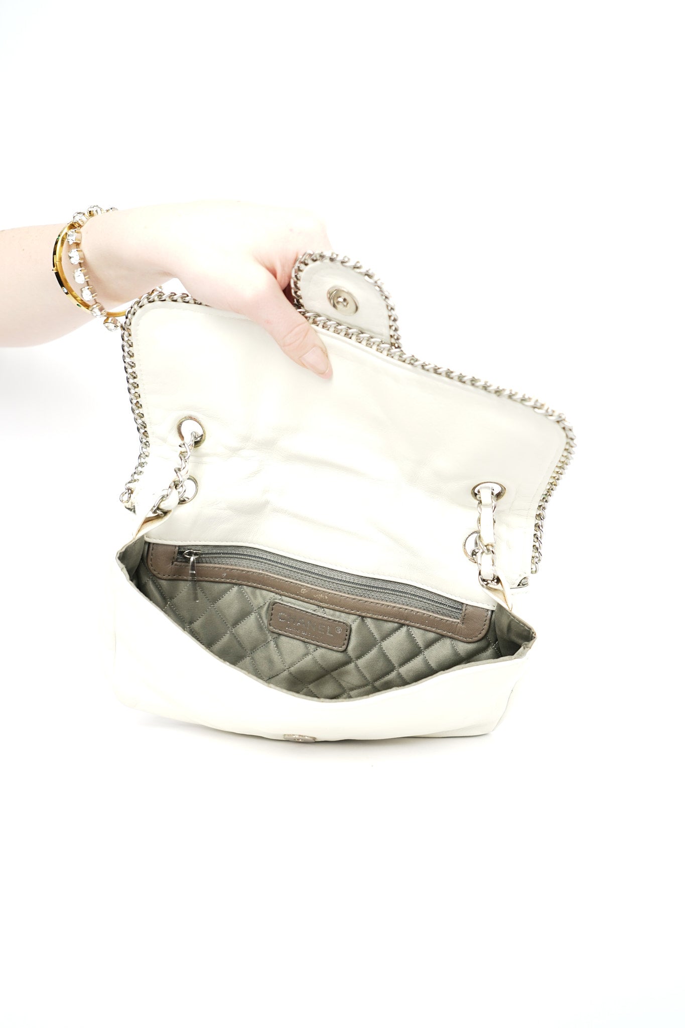 Chanel White Medium Madison Bag