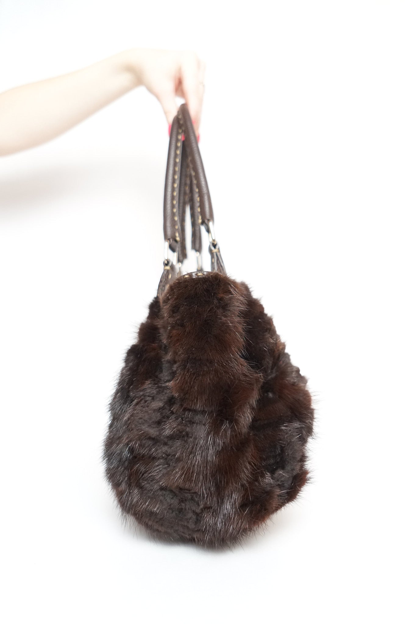 Fendi Selleria Brown Mink Fur Bag