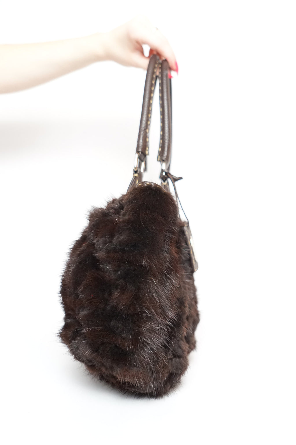 Fendi Selleria Brown Mink Fur Bag
