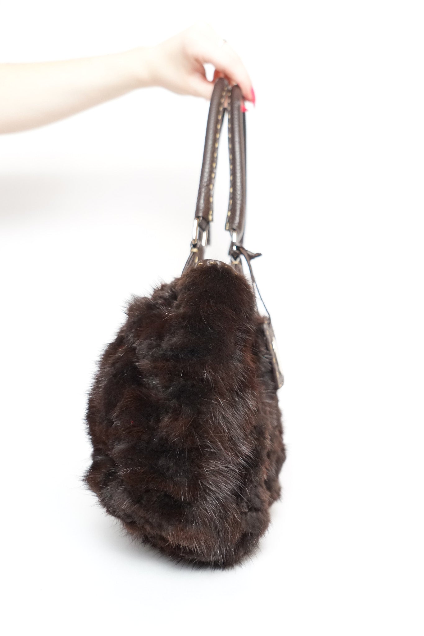 Fendi Selleria Brown Mink Fur Bag