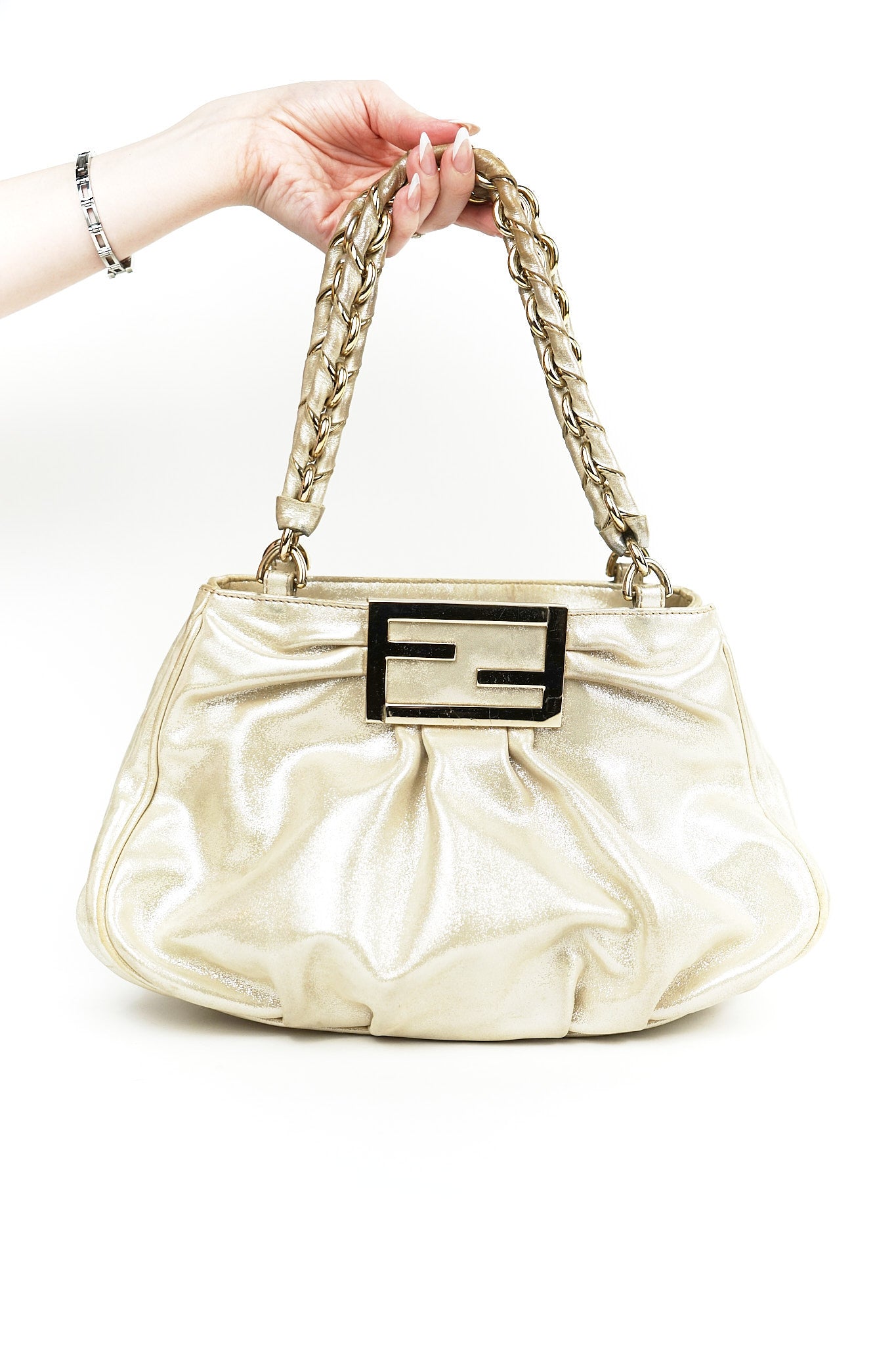 Fendi Gold Mia Small Tote