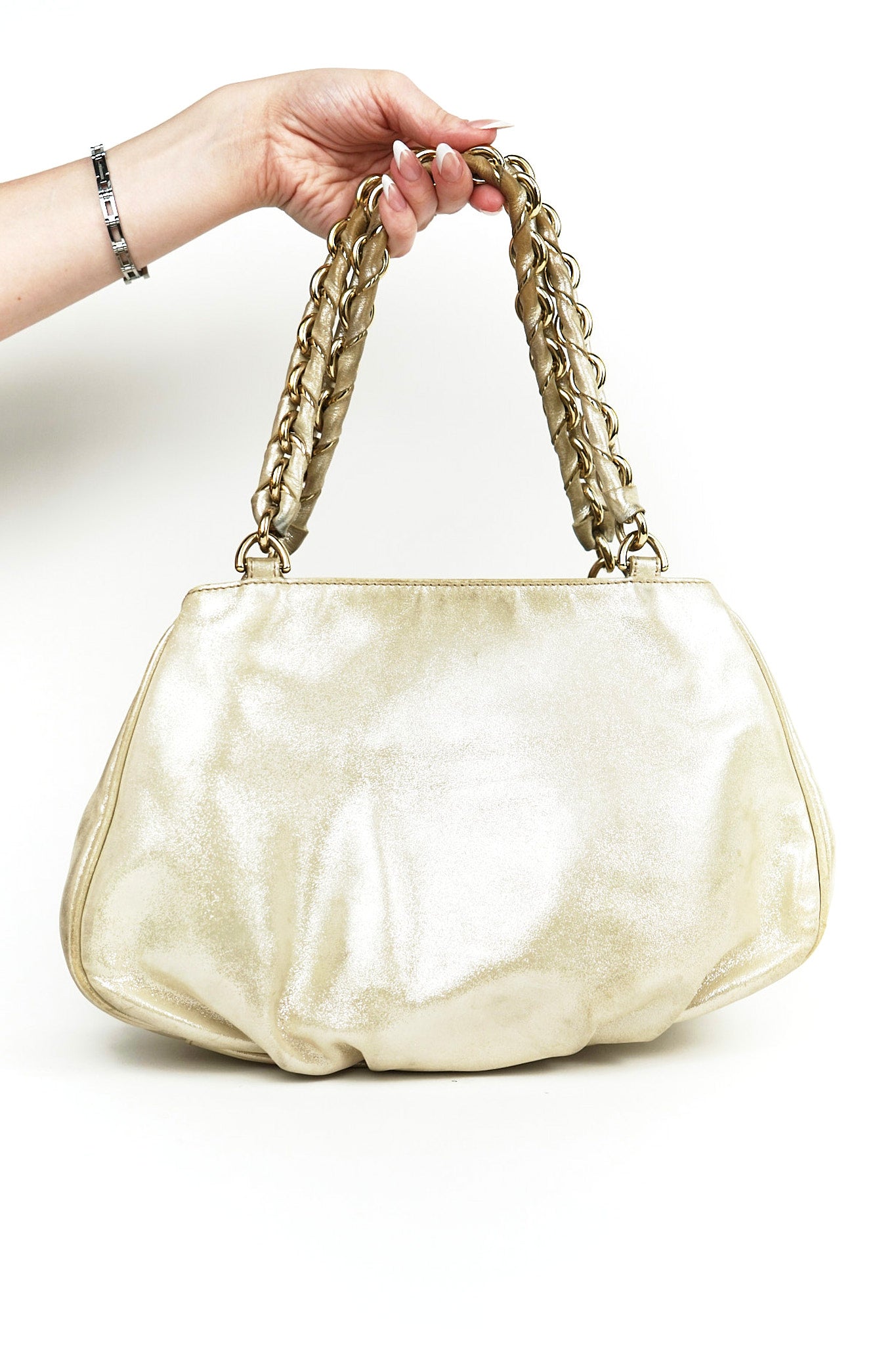 Fendi Gold Mia Small Tote