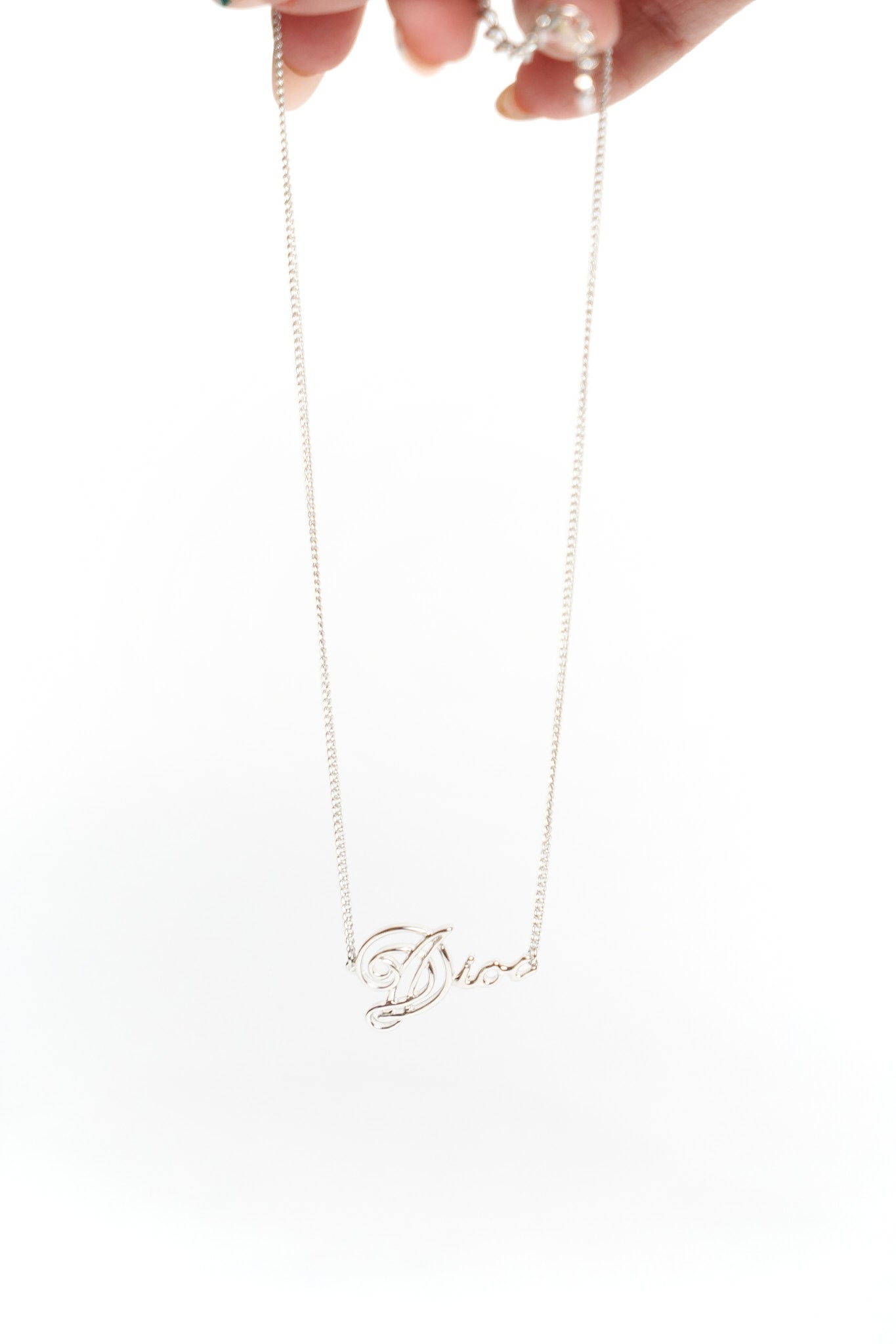 Dior Silver Pendant Necklace