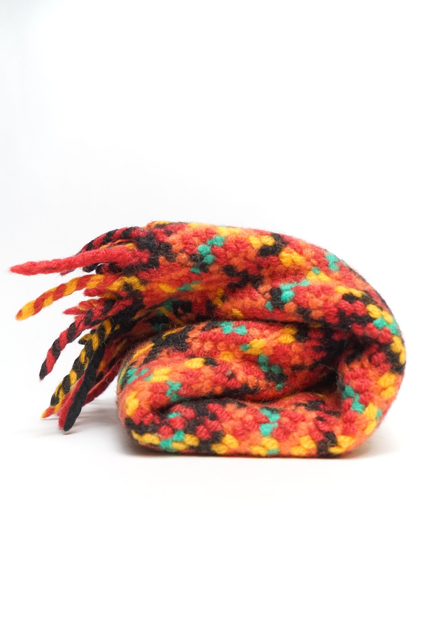 YSL Plaid Wool Knit Scarf