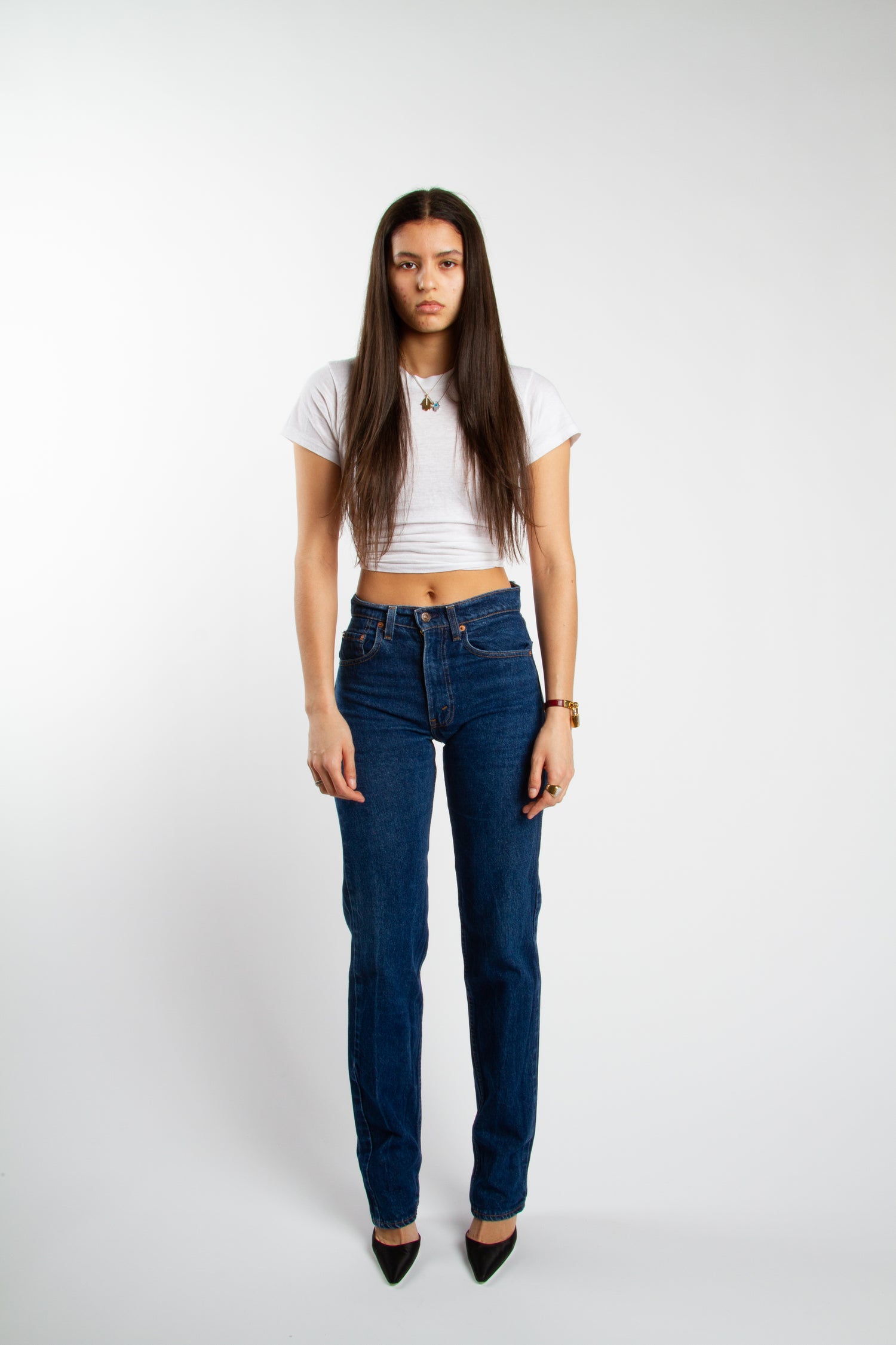 Vintage Levis 505 Size 28 | Mid Rise Straight Leg Fit Dark Wash 80s 90s USA Denim | 28" S 6