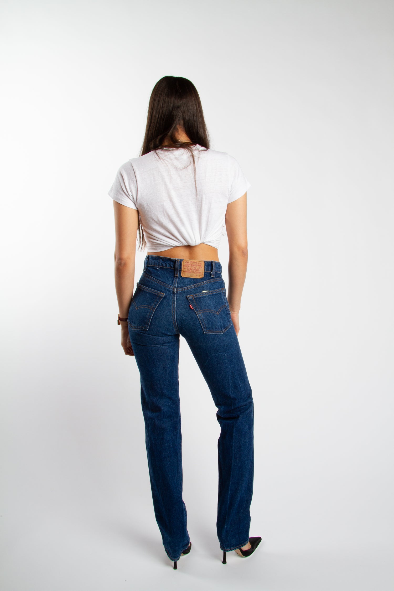 Vintage Levis 505 Size 28 | Mid Rise Straight Leg Fit Dark Wash 80s 90s USA Denim | 28" S 6
