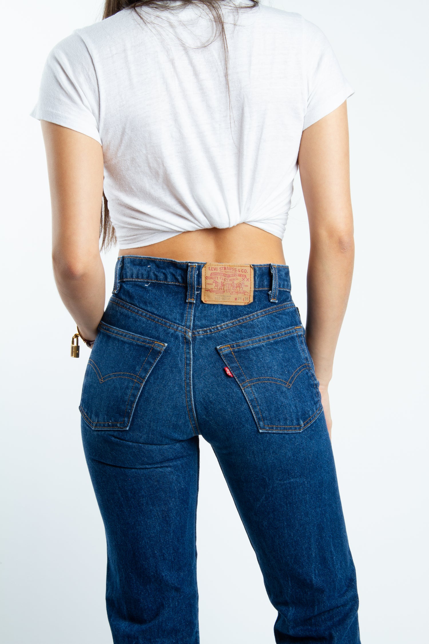 Vintage Levis 505 Size 28 | Mid Rise Straight Leg Fit Dark Wash 80s 90s USA Denim | 28" S 6